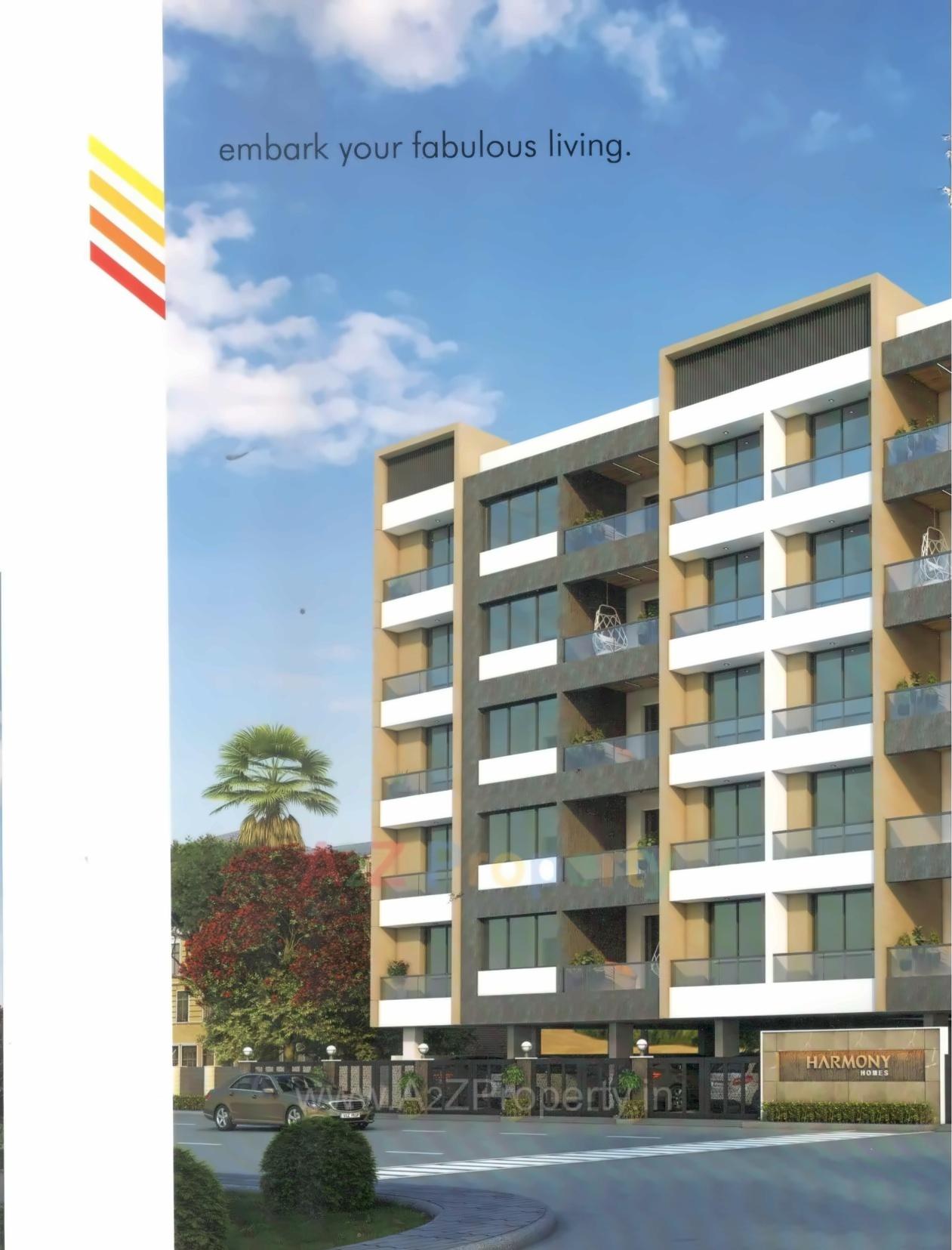 3D Elevation of real estate project Harmony Homes located at Nanamava, Rajkot, Gujarat