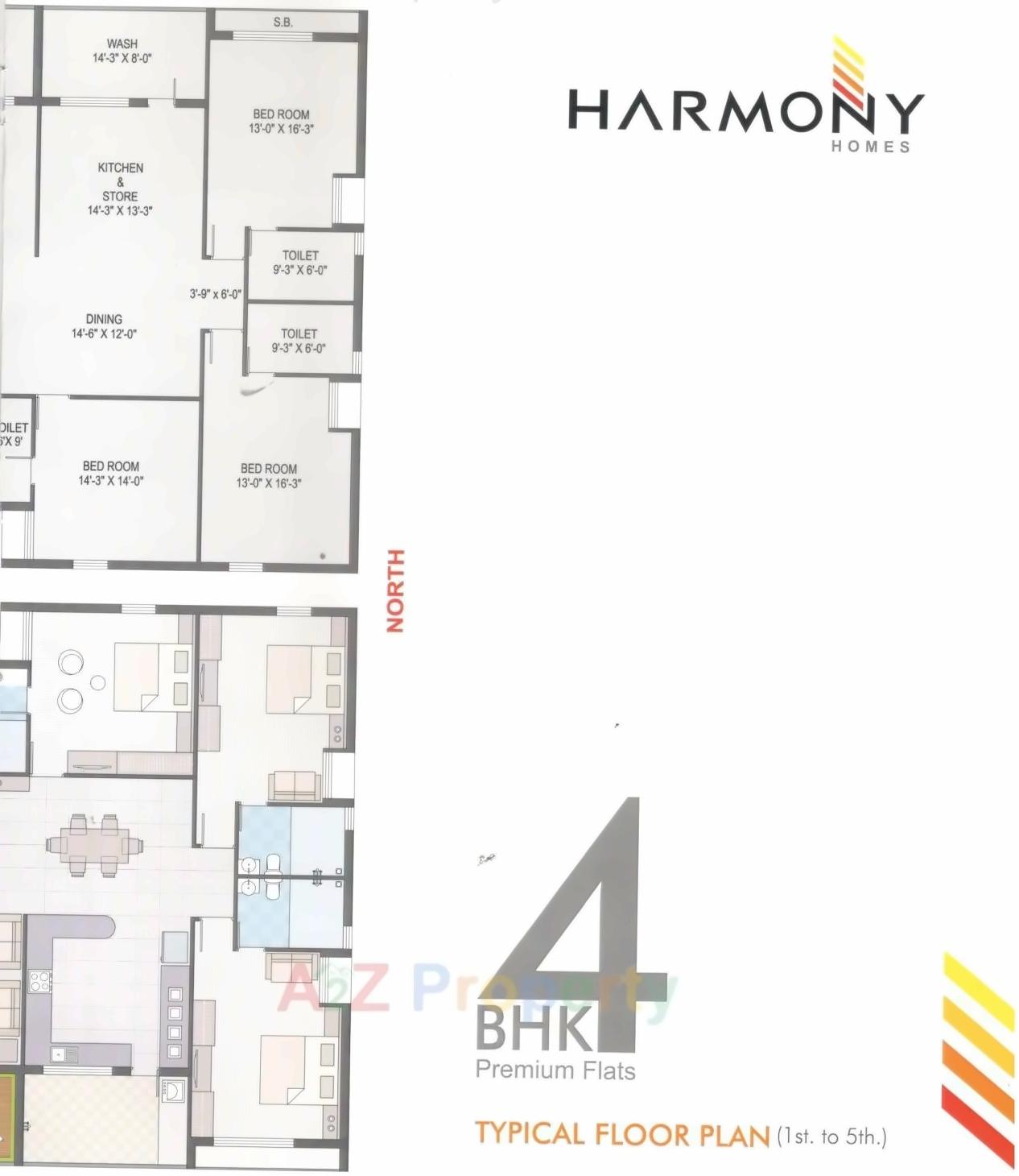 Layout of real estate project Harmony Homes located at Nanamava, Rajkot, Gujarat