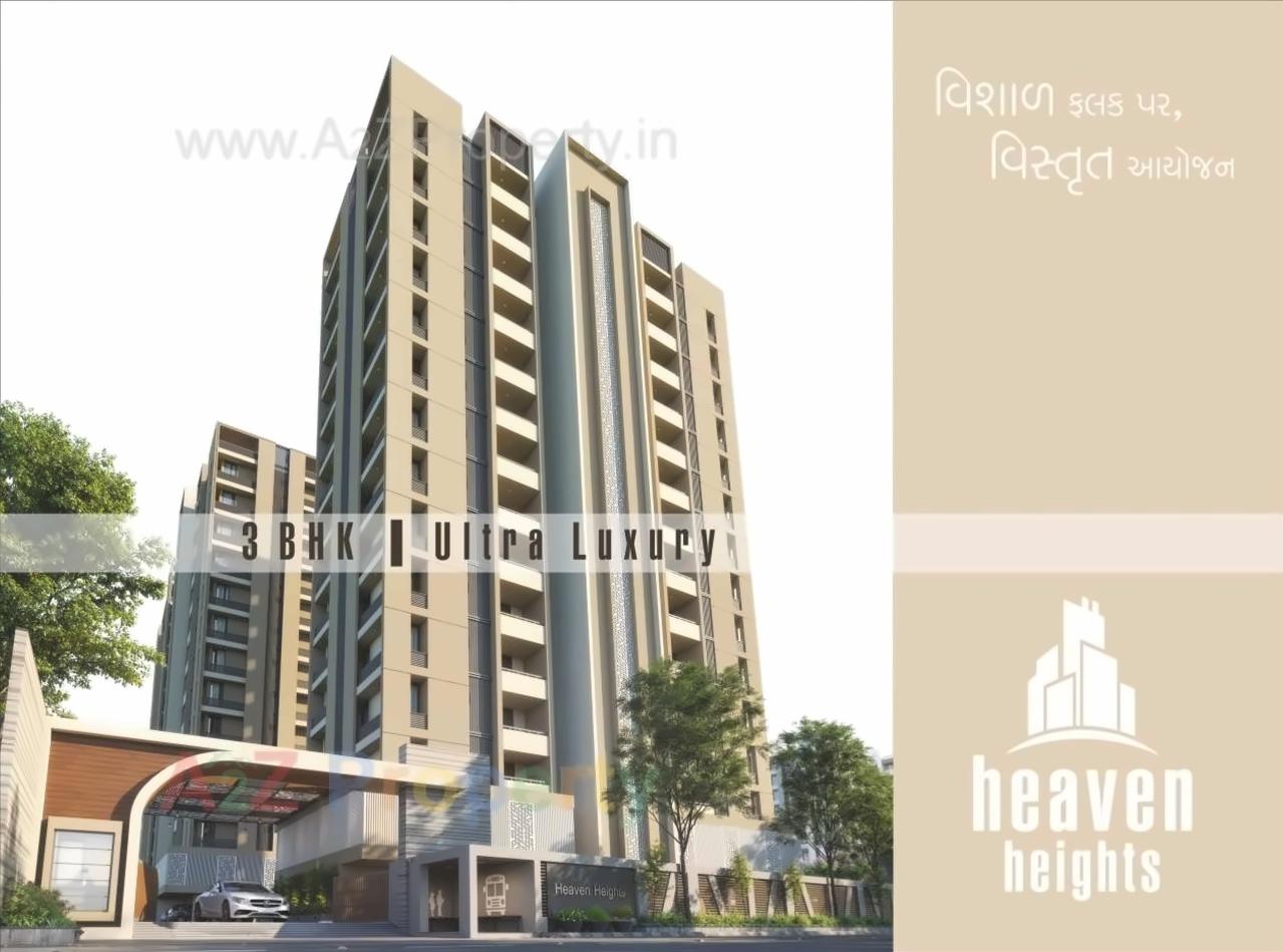 3D Elevation of real estate project Heaven Heights located at Mavdi, Rajkot, Gujarat