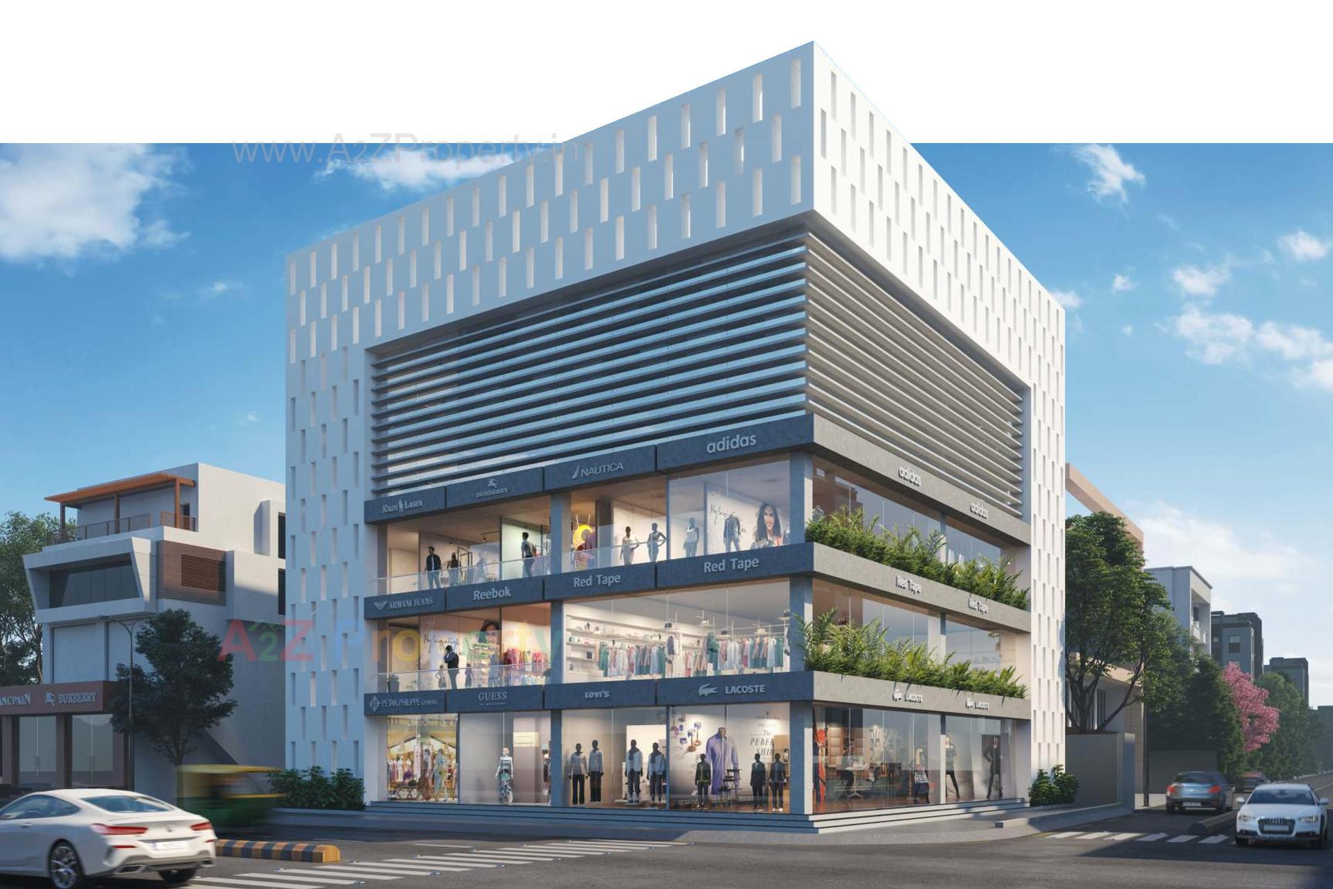 3D Elevation of real estate project Highstreet Business Bay located at Rajkot, Rajkot, Gujarat