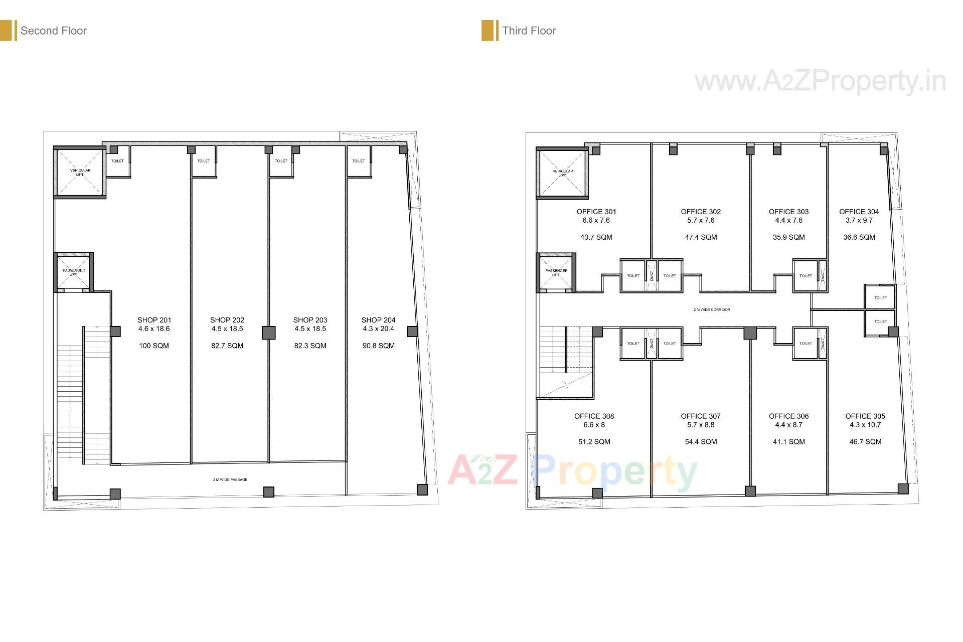 Layout of real estate project Highstreet Business Bay located at Rajkot, Rajkot, Gujarat