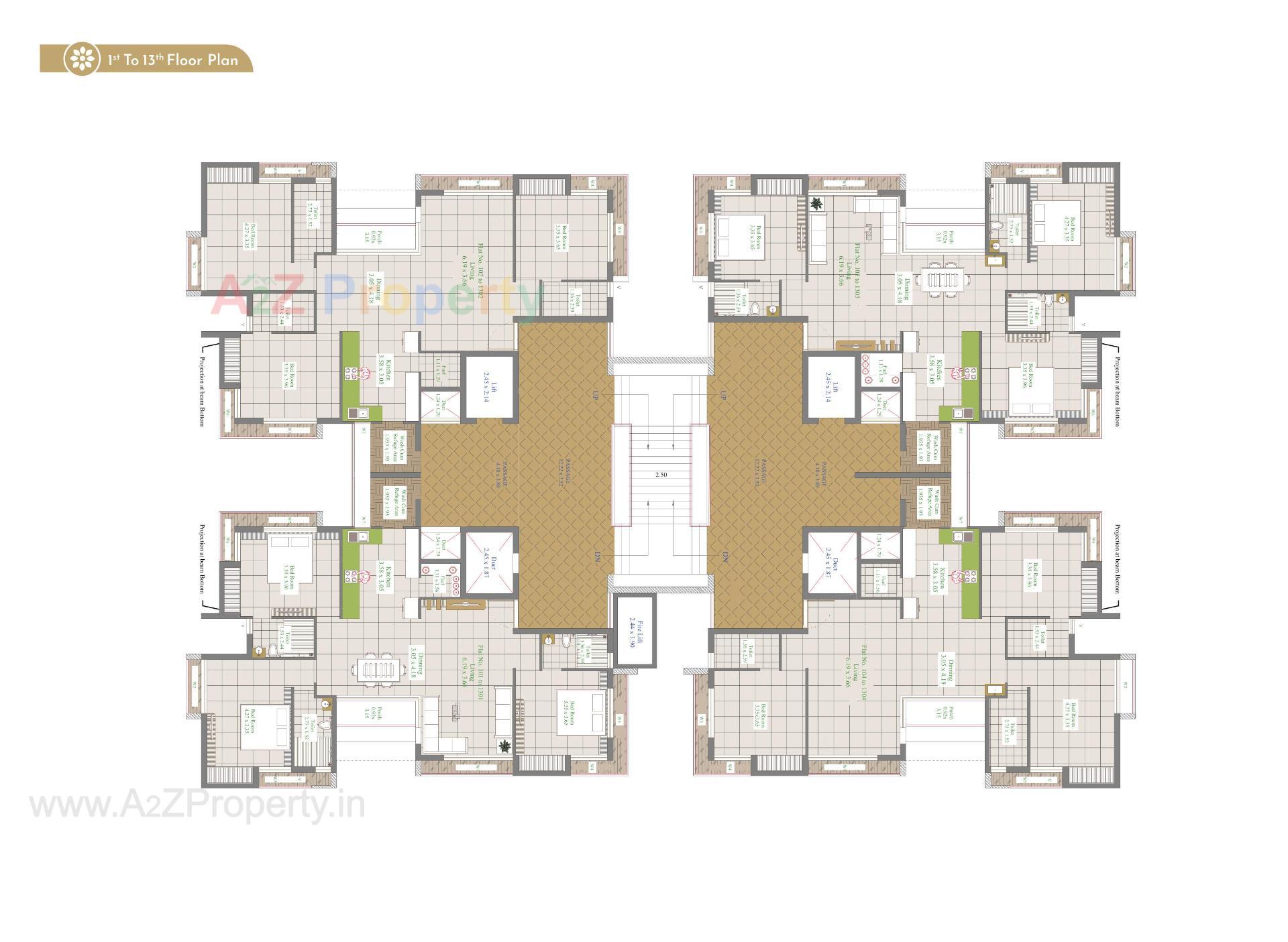 Layout of real estate project Hilton Bellevue located at Mavdi, Rajkot, Gujarat