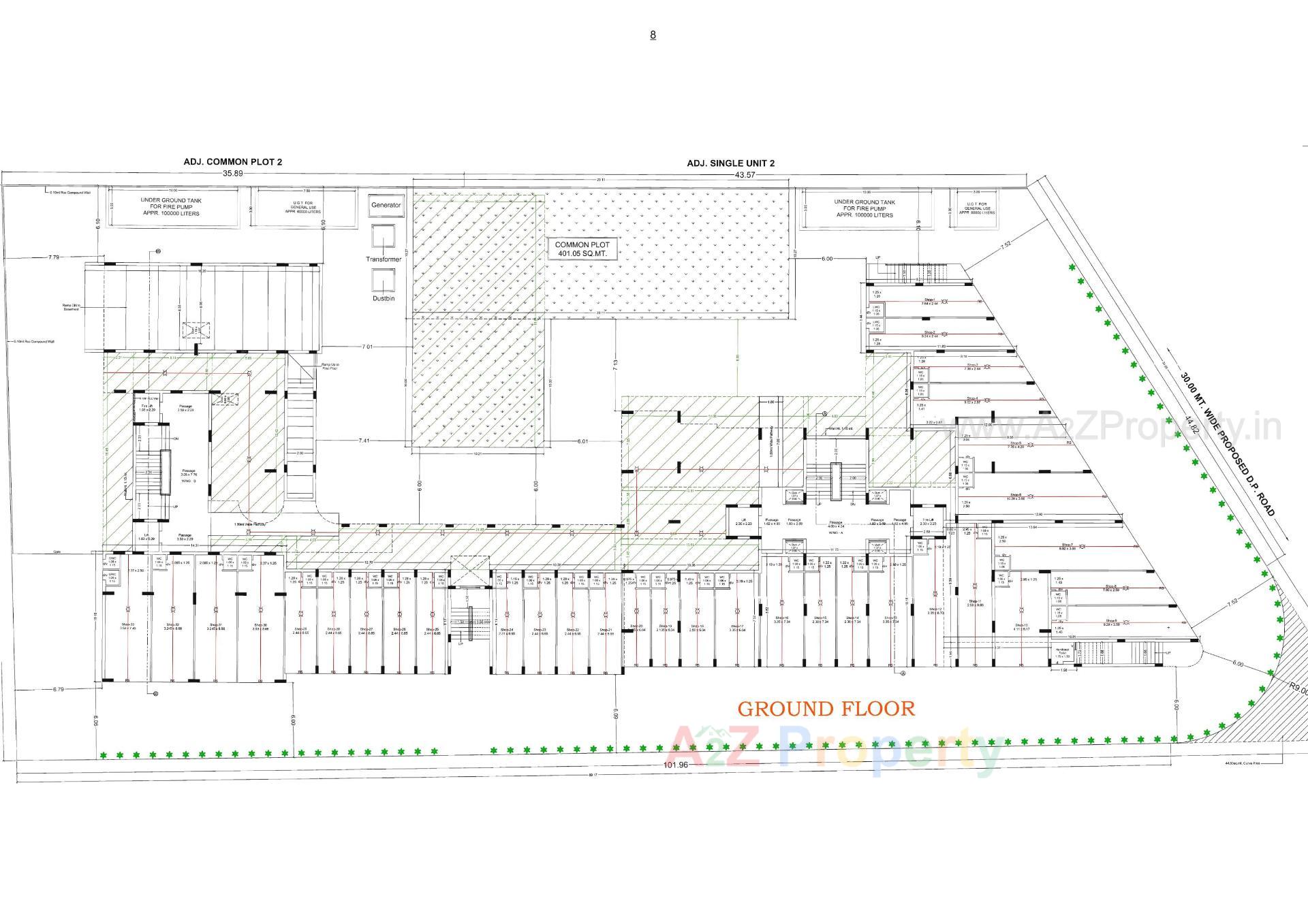 Layout of real estate project Hilton Empire located at Kangashiyali, Rajkot, Gujarat