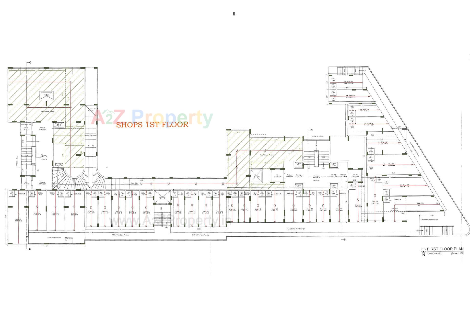 Layout of real estate project Hilton Empire located at Kangashiyali, Rajkot, Gujarat