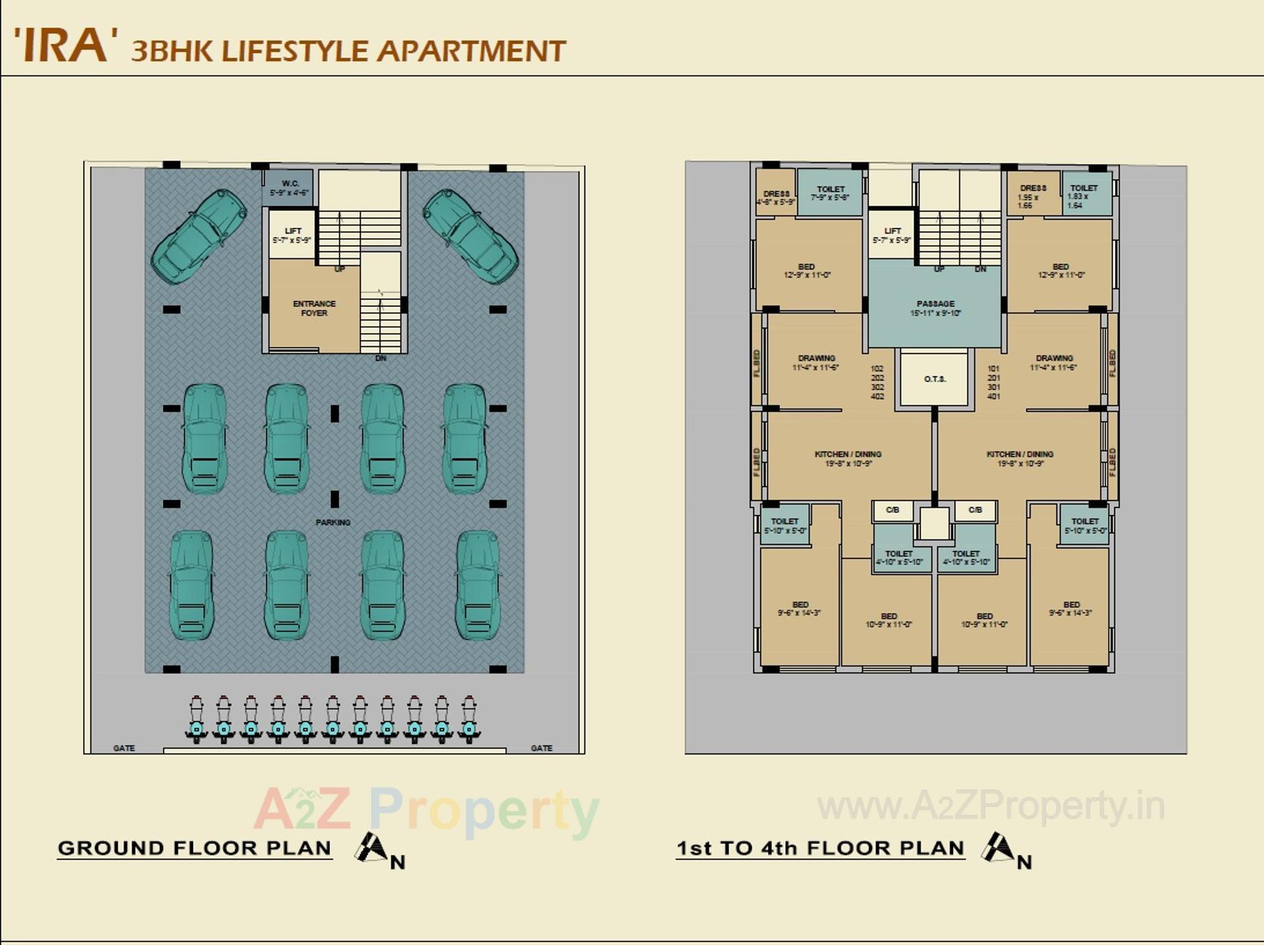 Layout of real estate project Ira located at Nanamava, Rajkot, Gujarat