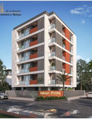 Elevation of real estate project Iskon Prime located at Madhapar, Rajkot, Gujarat