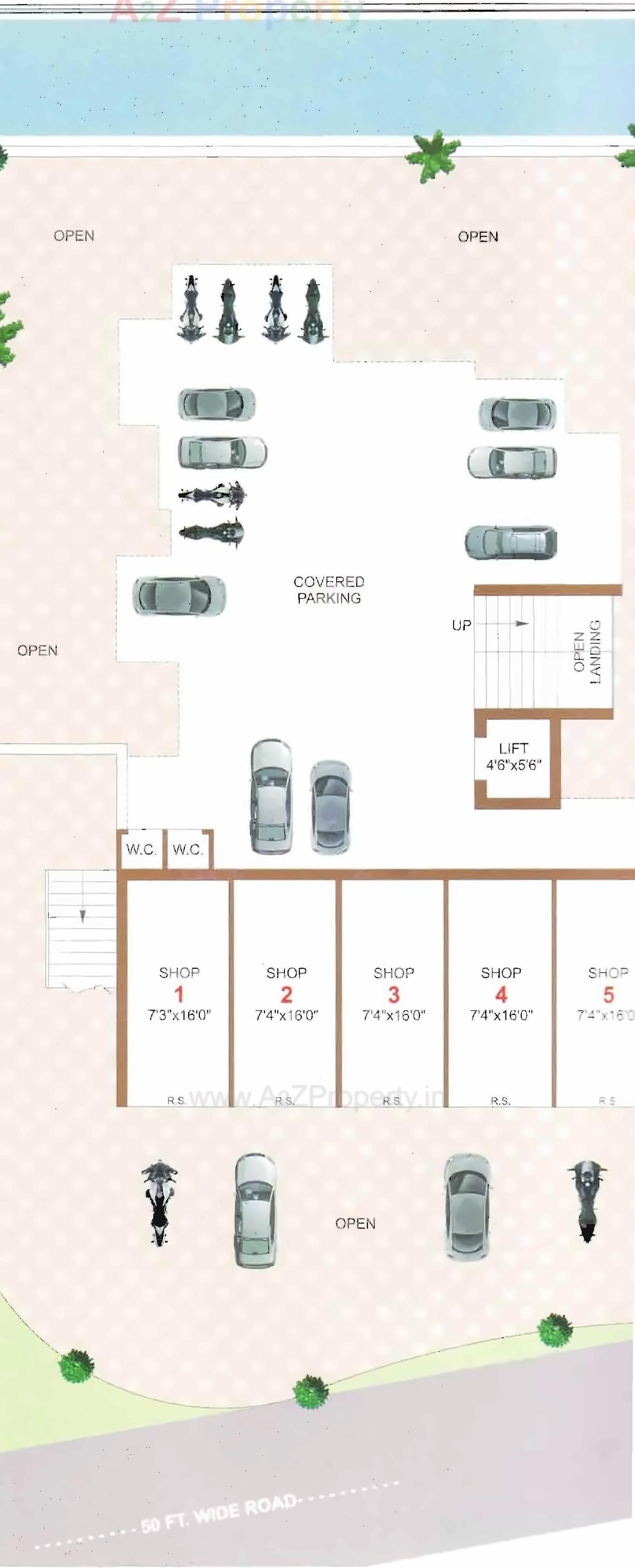 Layout of real estate project Jagrutideep Gold located at Raiya, Rajkot, Gujarat