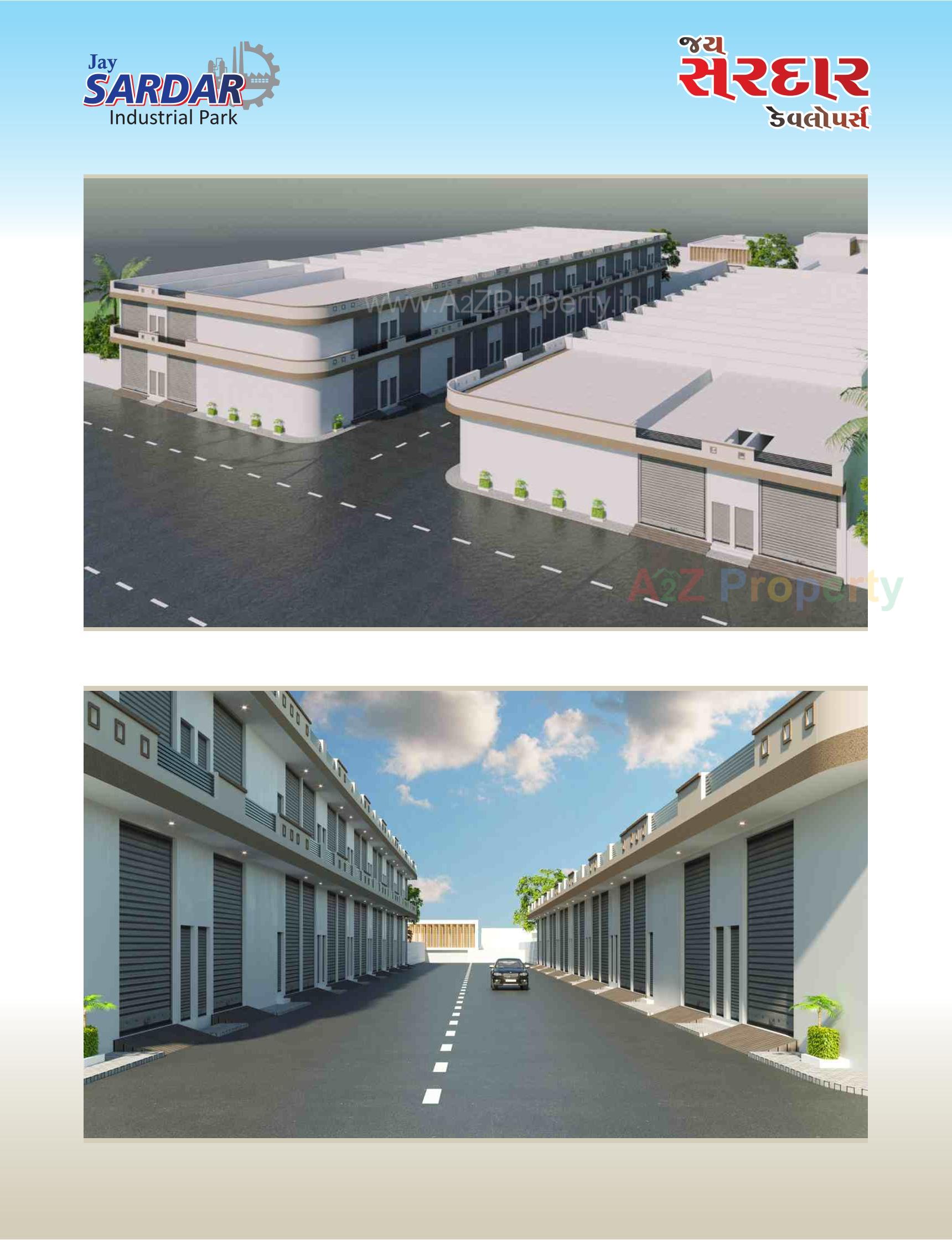 3D Elevation of real estate project Jay Sardar Industrial Park located at Rajkot, Rajkot, Gujarat