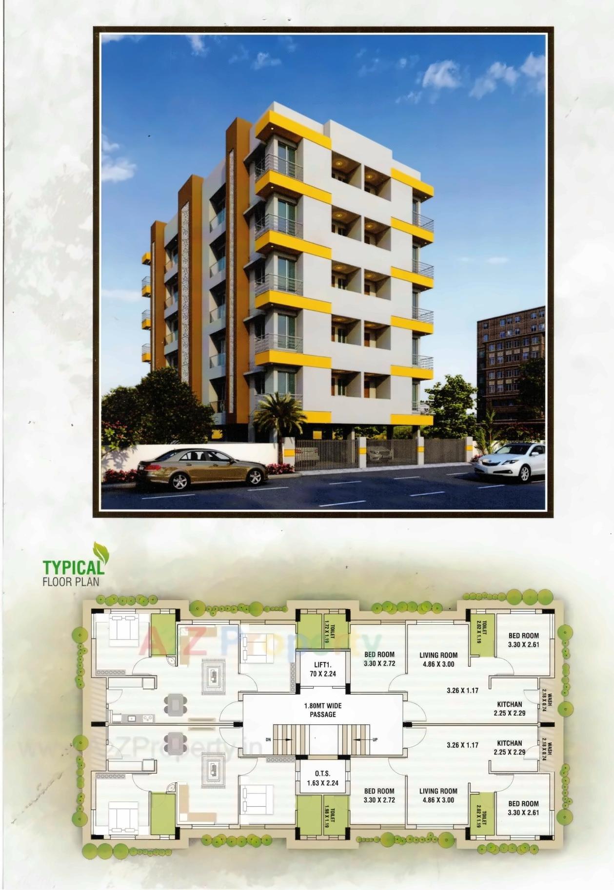 Layout of real estate project Jk Sagar Gold located at Mavdi, Rajkot, Gujarat