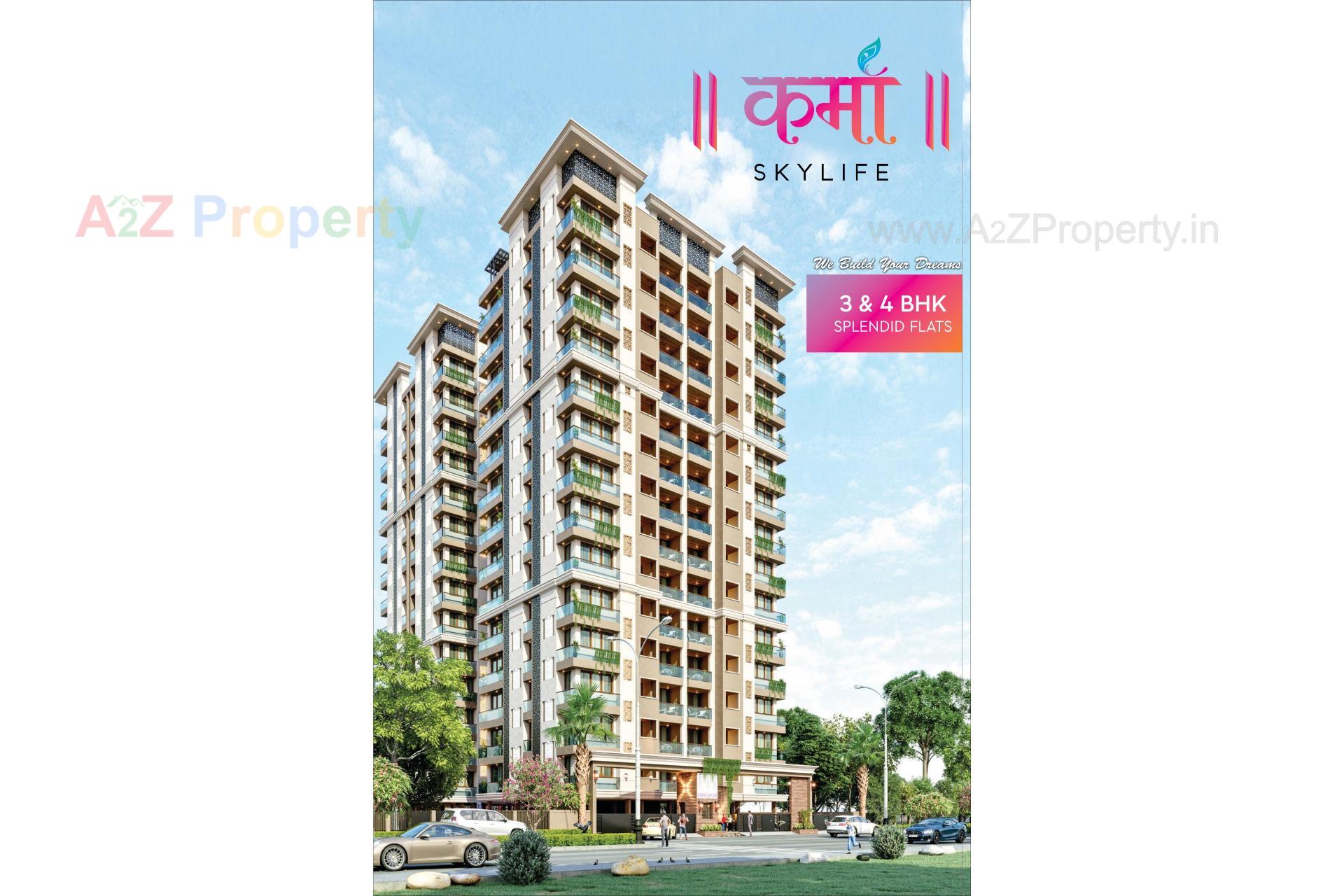 3D Elevation of real estate project Karma Skylife located at Rajkot, Rajkot, Gujarat