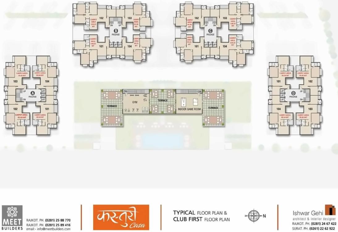 Layout of real estate project Kasturi Casa located at Rajkot, Rajkot, Gujarat