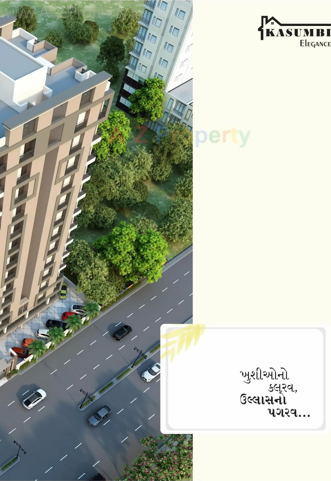 3D Elevation of real estate project Kasumbi Elegance located at Rajkot, Rajkot, Gujarat