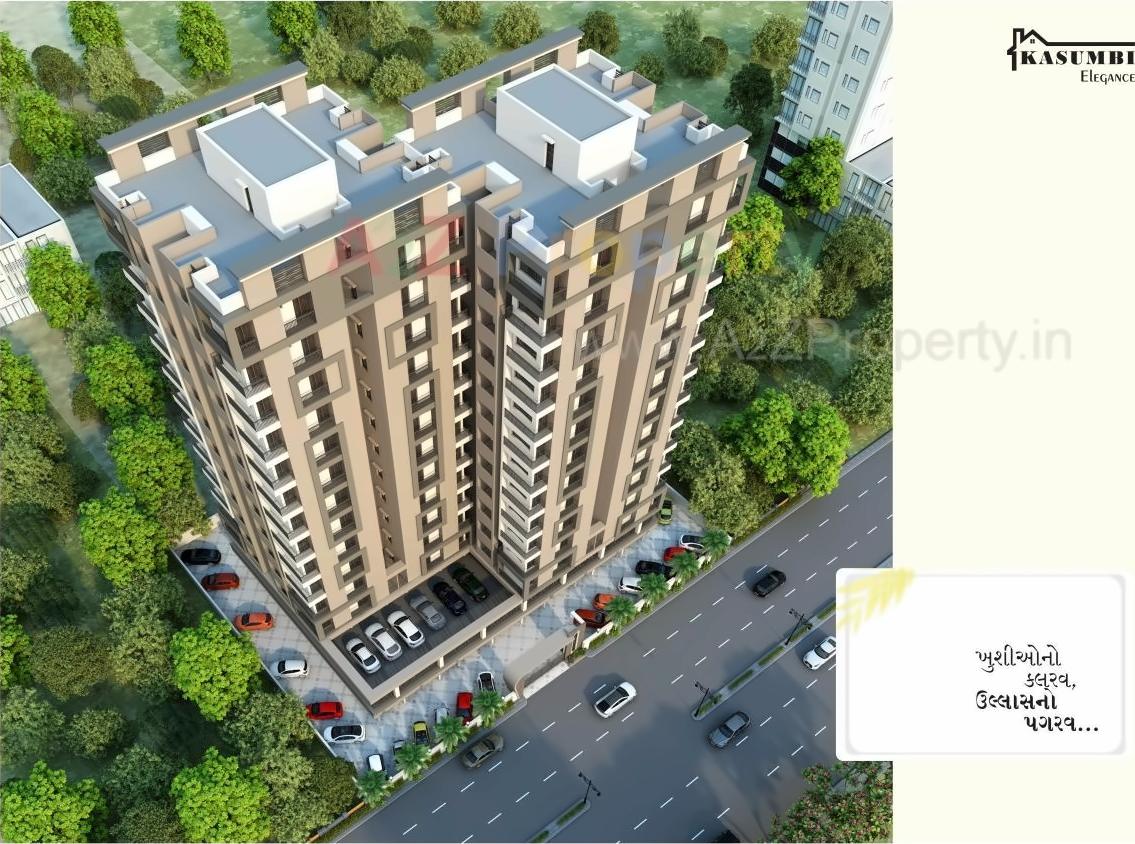 3D Elevation of real estate project Kasumbi Elegance located at Rajkot, Rajkot, Gujarat