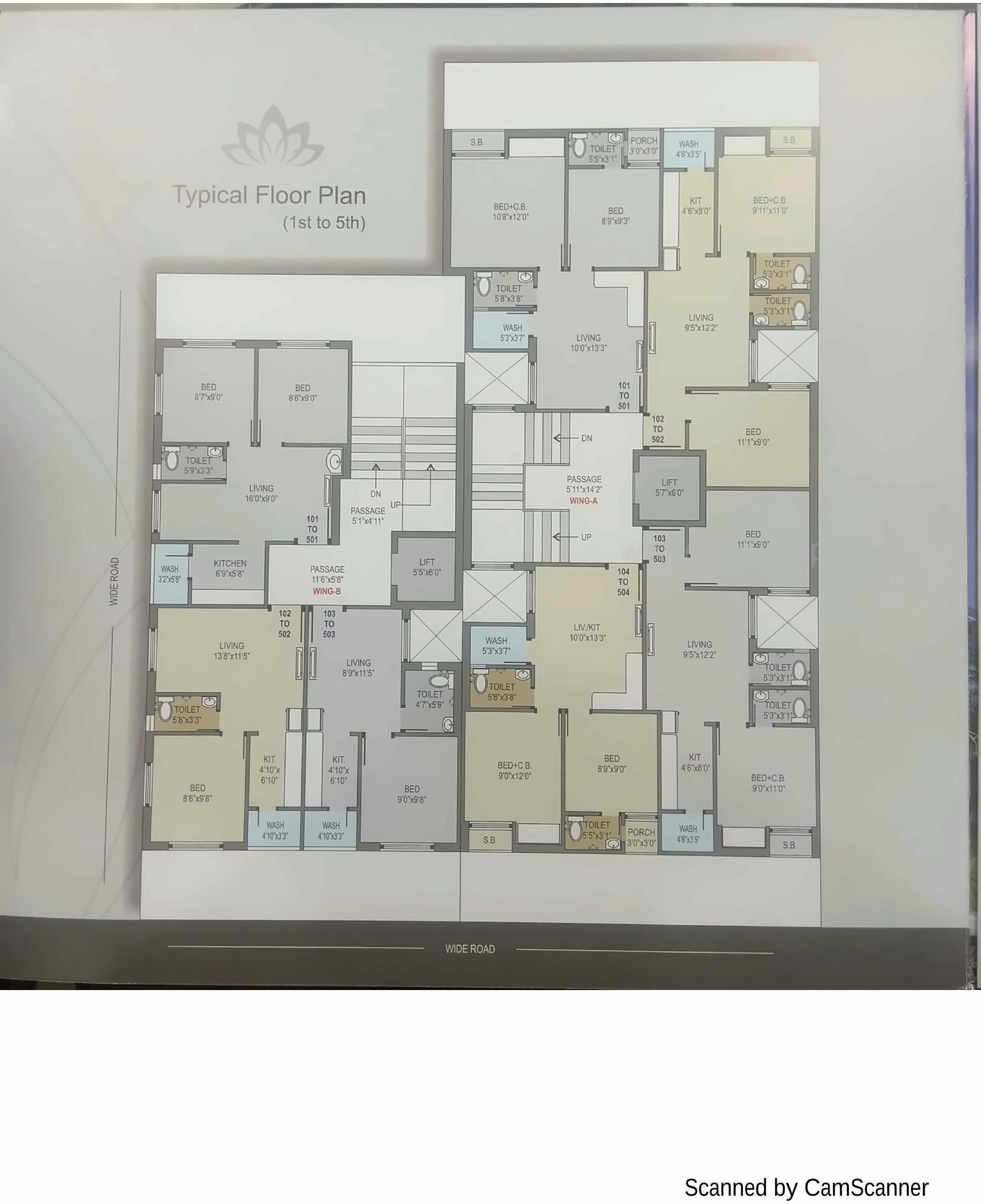 Layout of real estate project Keshvi Flats located at Mavdi, Rajkot, Gujarat