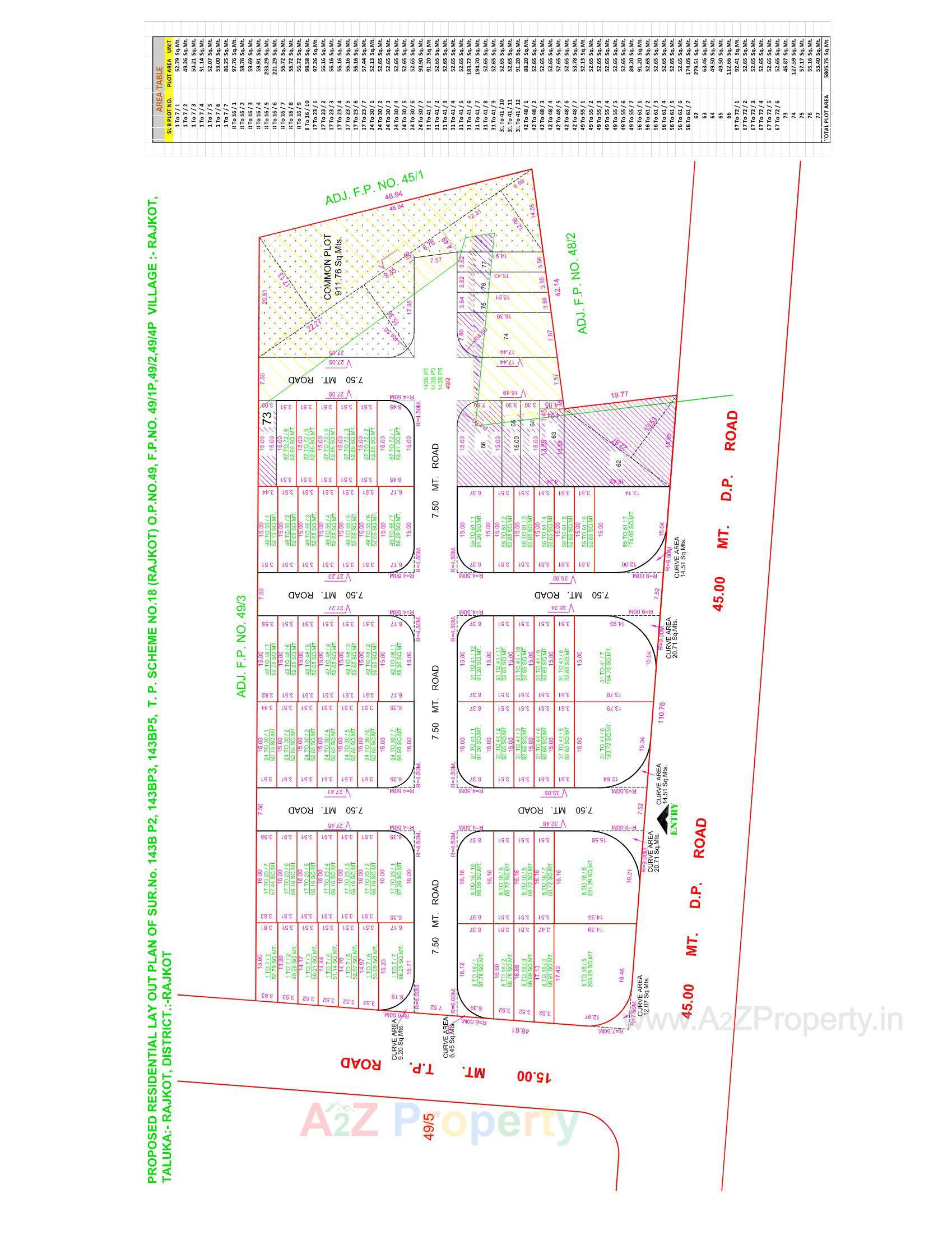 Layout of real estate project Khodal Park located at Rajkot, Rajkot, Gujarat