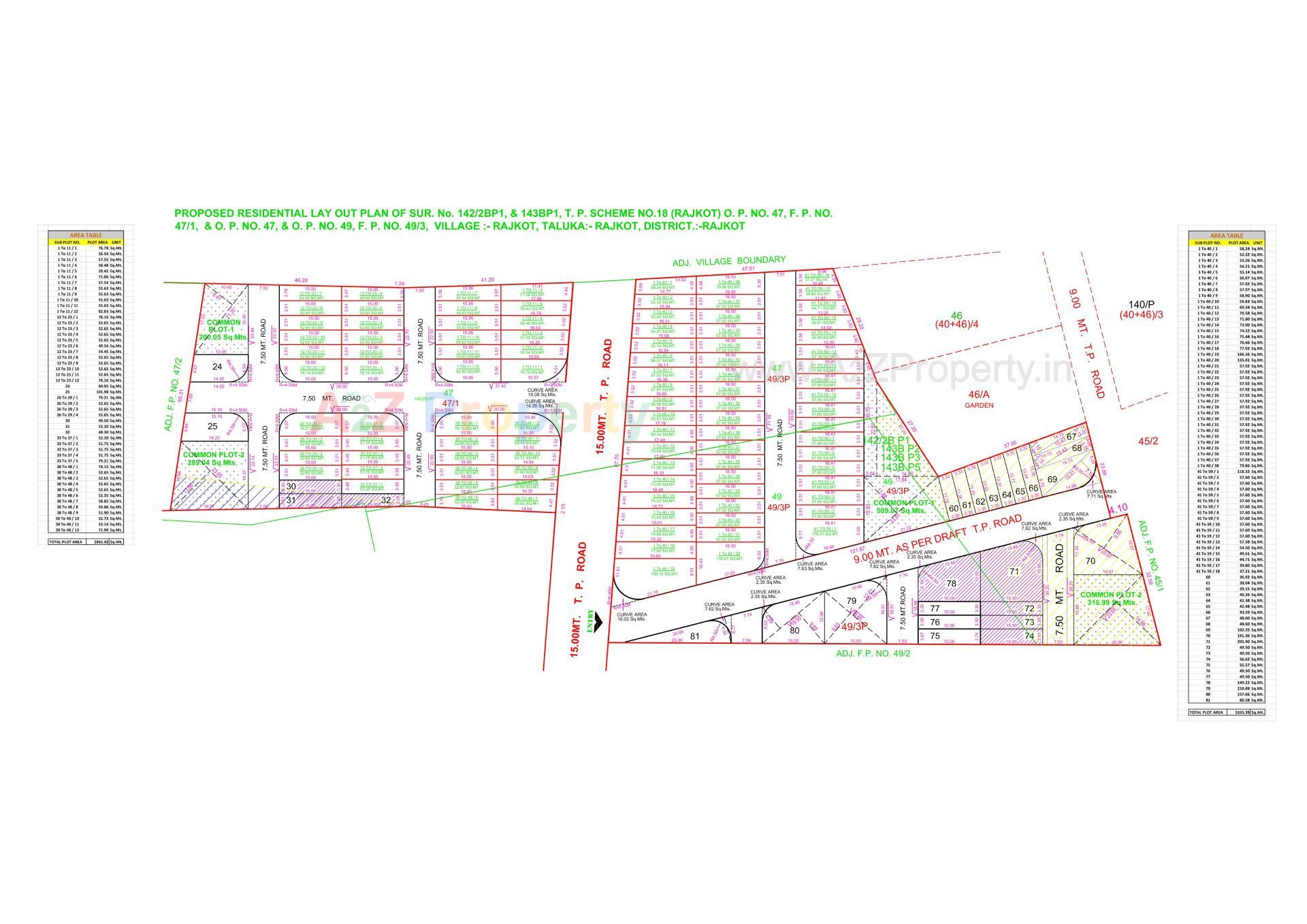 Layout of real estate project Khodal Park located at Rajkot, Rajkot, Gujarat