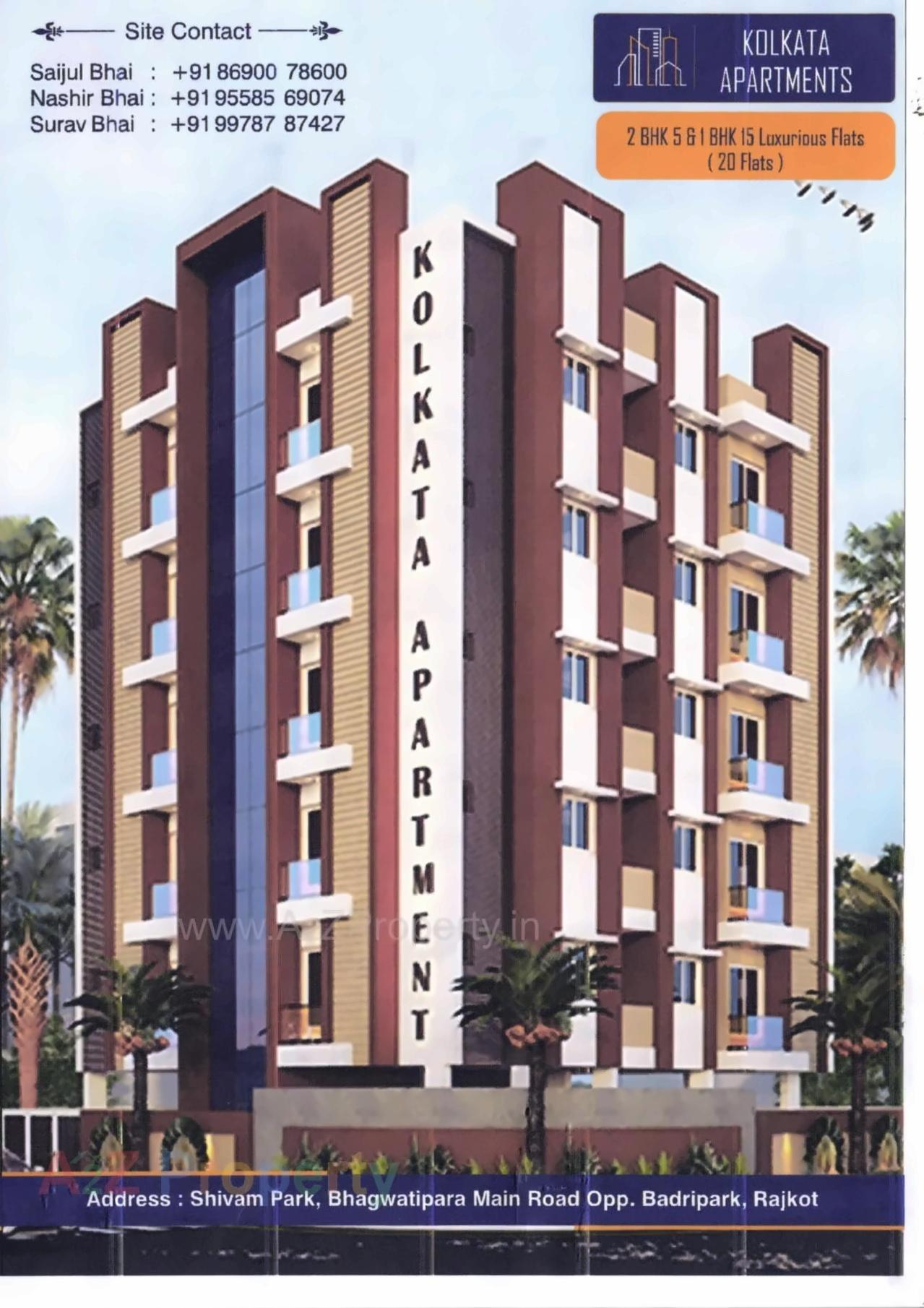 3D Elevation of real estate project Kolkata Apartment located at Rajkot, Rajkot, Gujarat