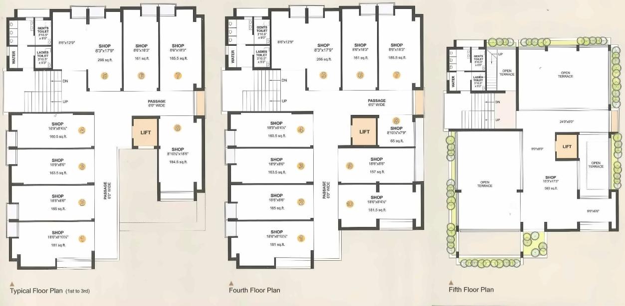 Layout of real estate project Kopper Arcade located at Rajkot, Rajkot, Gujarat