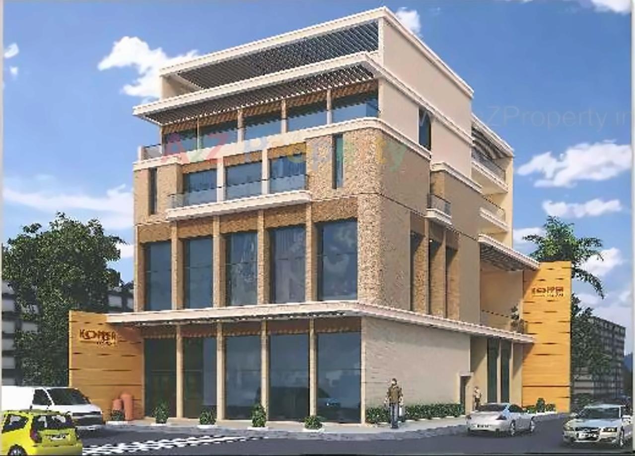3D Elevation of real estate project Kopper Corner located at Hapa, Rajkot, Gujarat