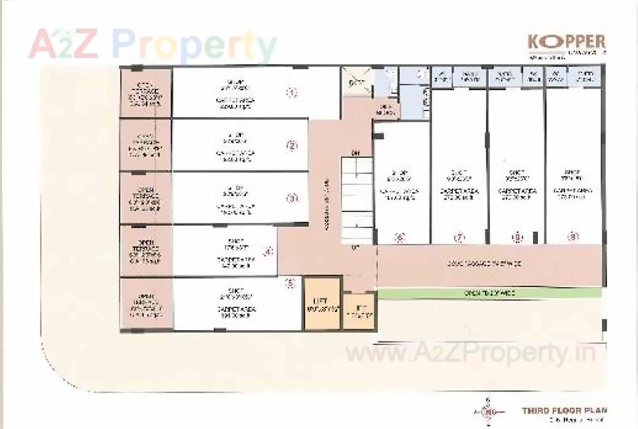 Layout of real estate project Kopper Corner located at Hapa, Rajkot, Gujarat