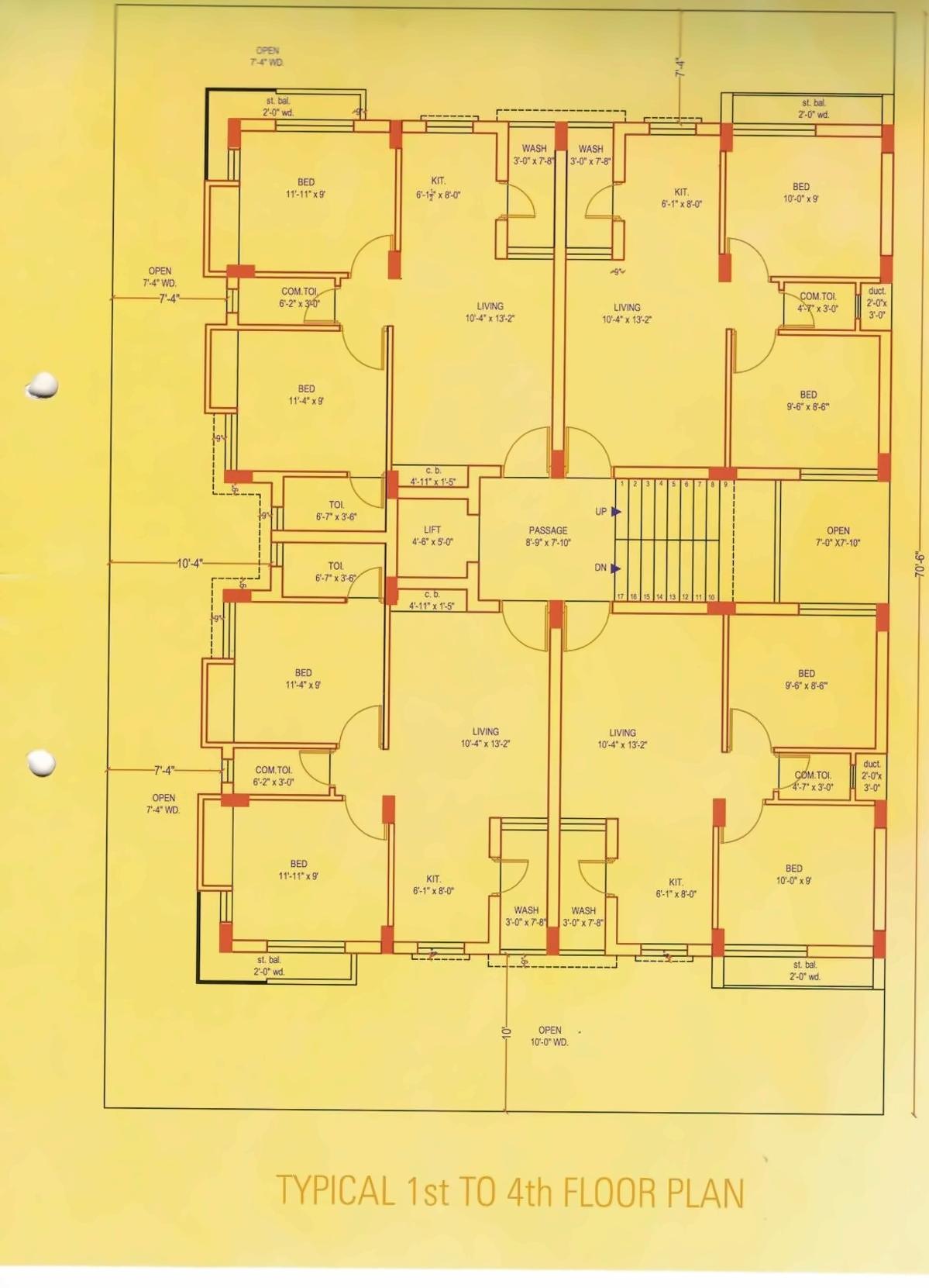 Layout of real estate project Krishna Appartment located at Khirasara, Rajkot, Gujarat