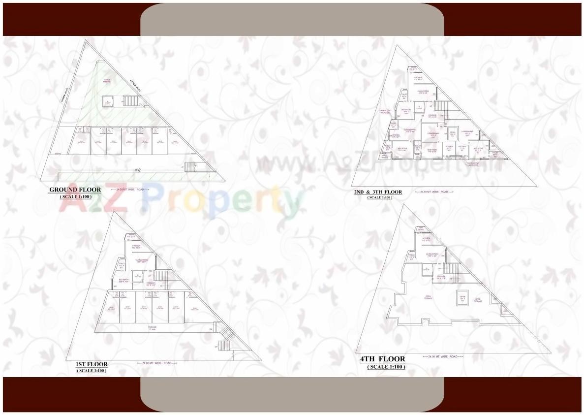 Layout of real estate project Krishna Appartment located at Rajkot, Rajkot, Gujarat