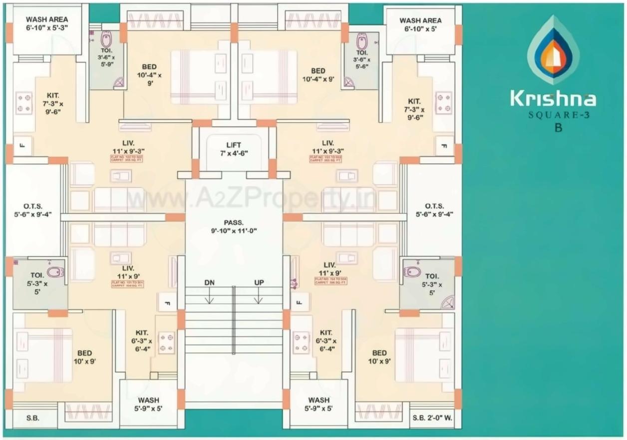 Layout of real estate project Krishna Square located at Mavdi, Rajkot, Gujarat