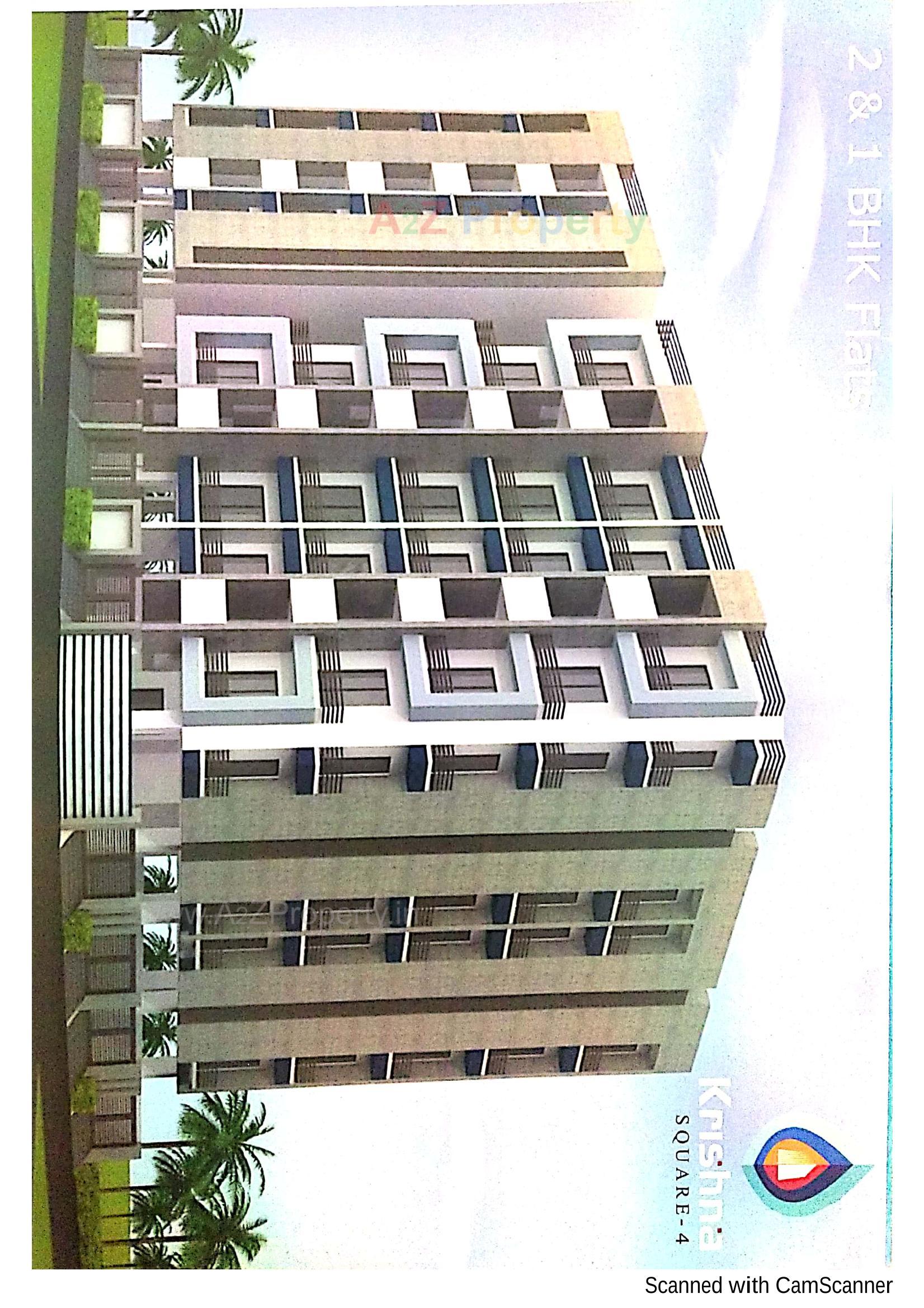 3D Elevation of real estate project Krishna Square located at Mavdi, Rajkot, Gujarat