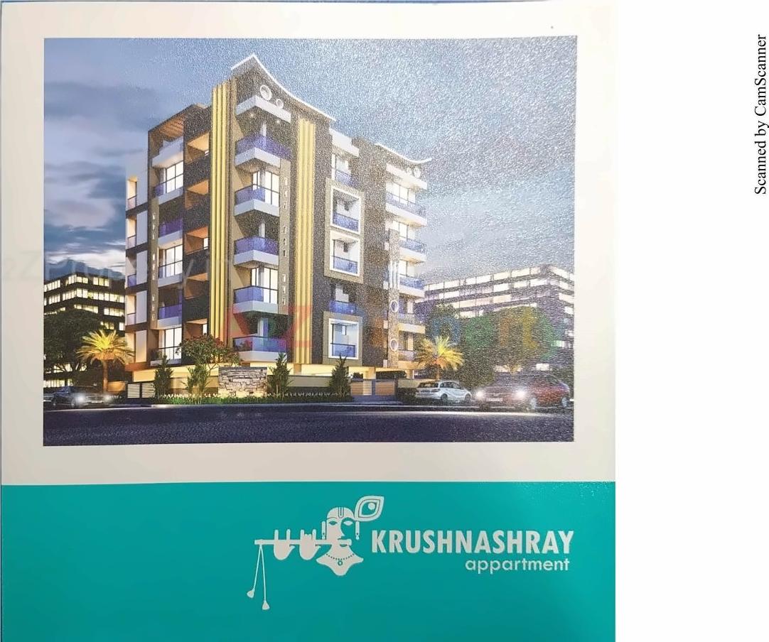 3D Elevation of real estate project Krushnashray Apartment located at Nanamava, Rajkot, Gujarat