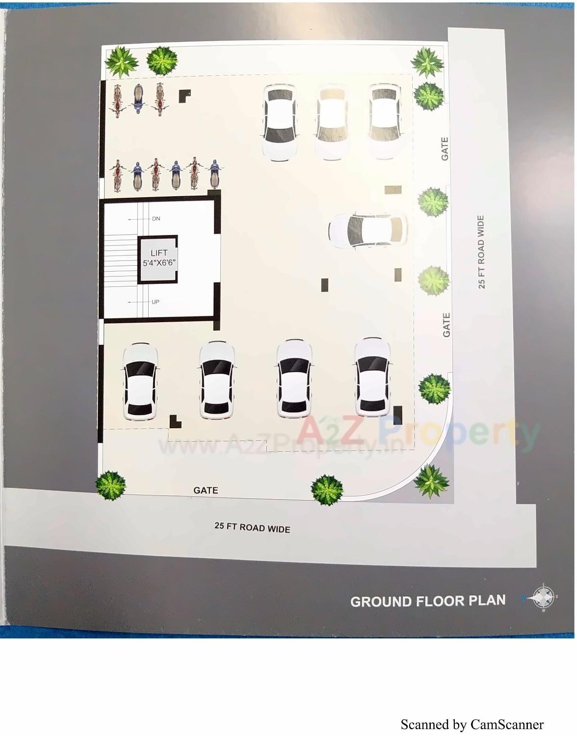 Layout of real estate project Krushnashray Apartment located at Nanamava, Rajkot, Gujarat