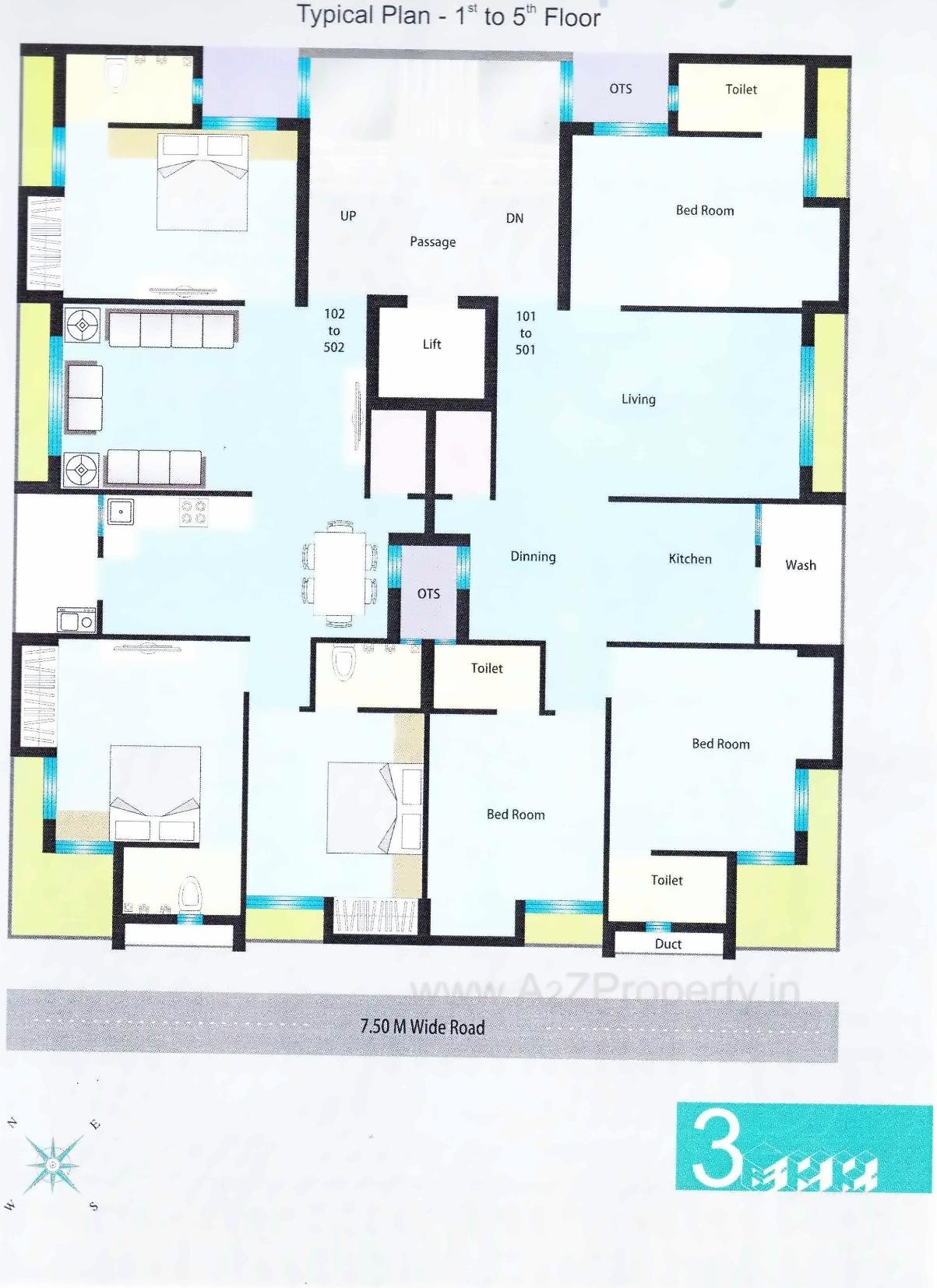 Layout of real estate project Lotus located at Mavdi, Rajkot, Gujarat