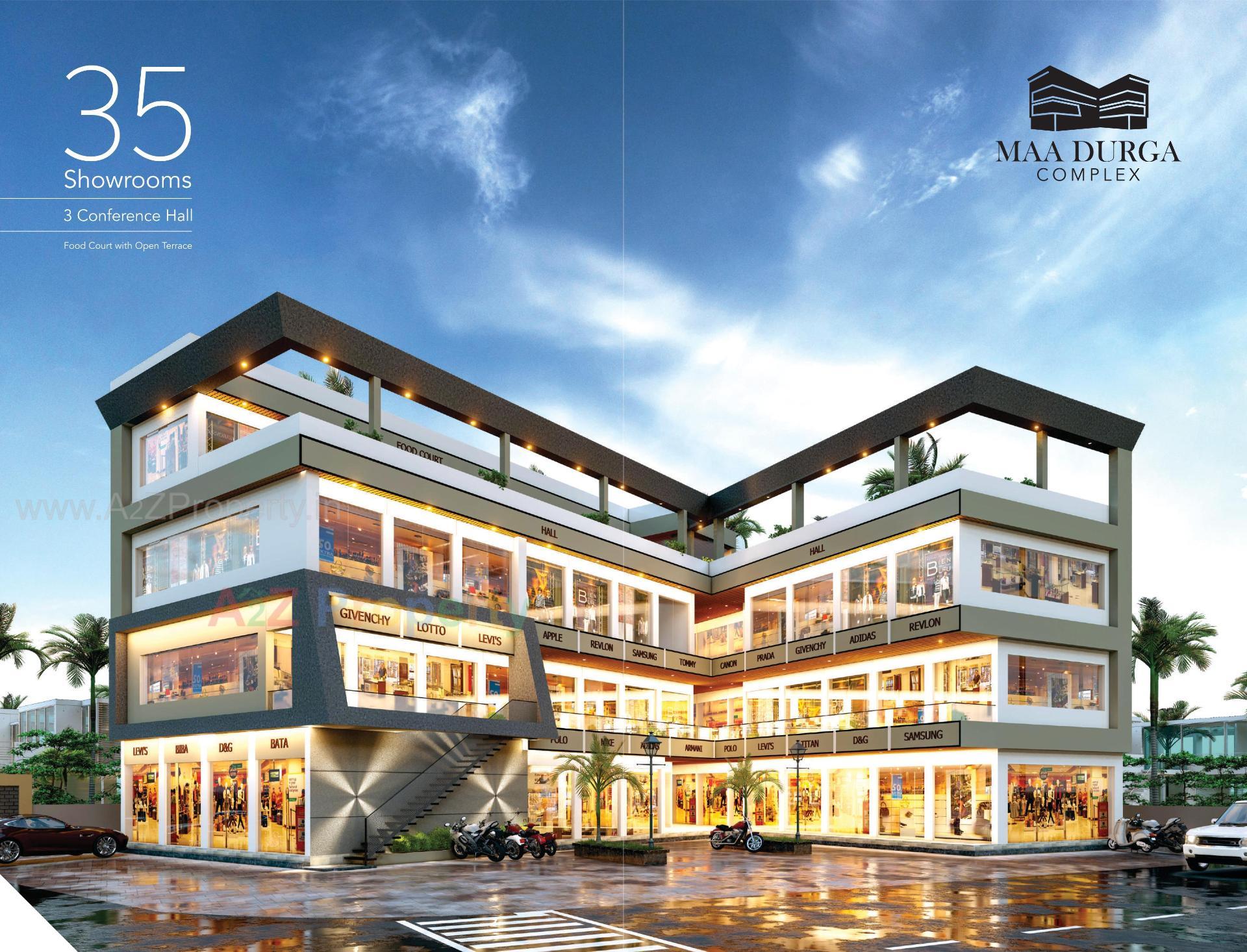 3D Elevation of real estate project Maa Durga Complex located at Rajkot, Rajkot, Gujarat