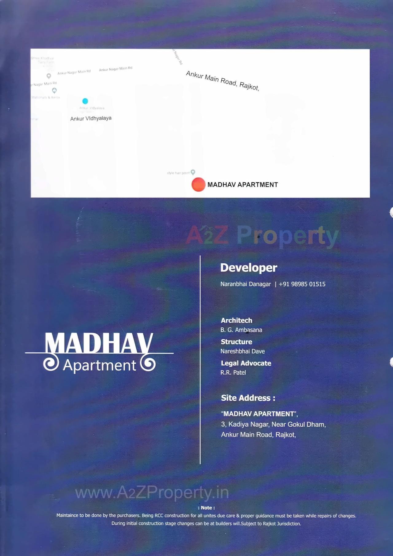  of real estate project Madhav Apartment located at Mavdi, Rajkot, Gujarat