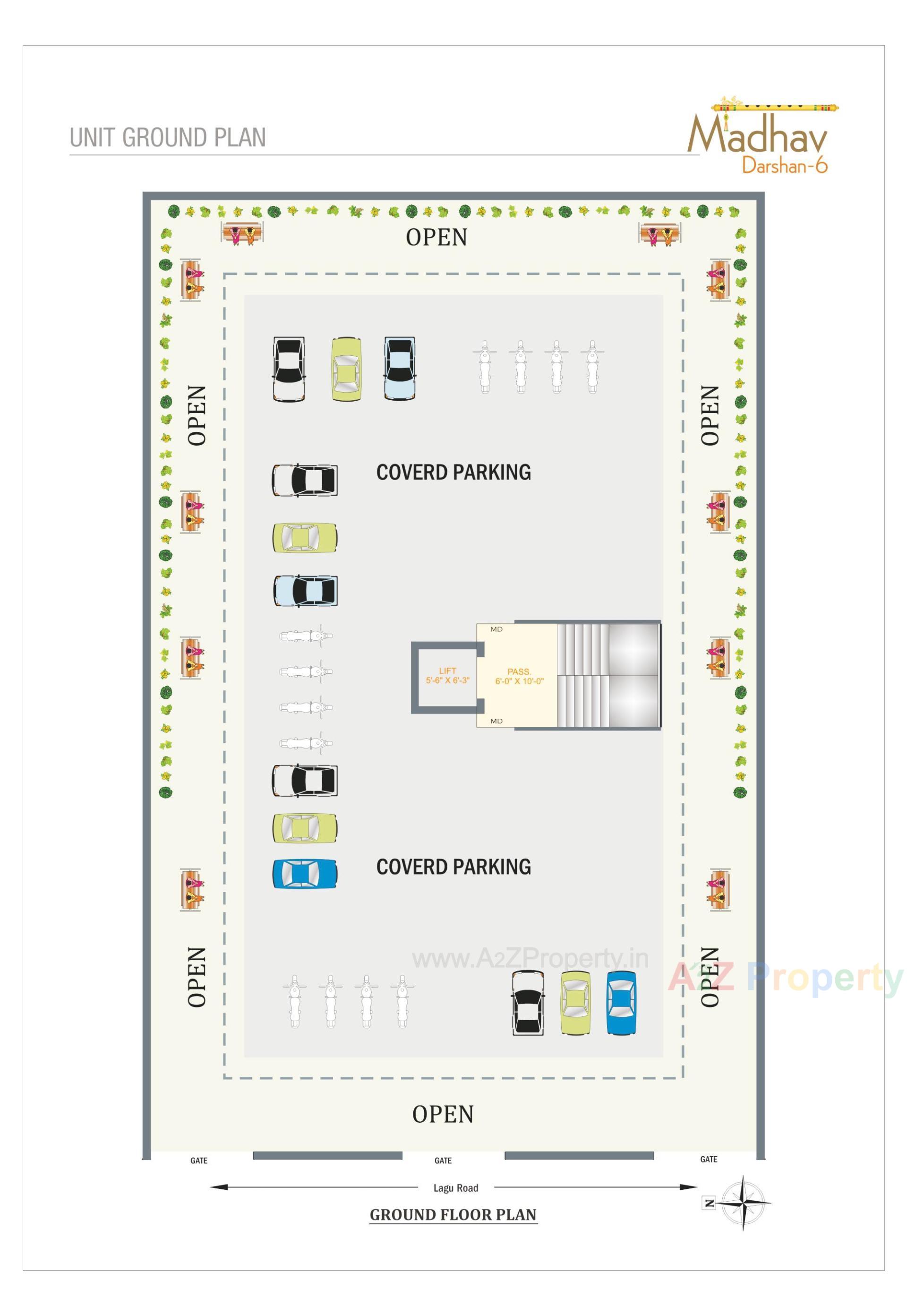 Layout of real estate project Madhav Darshan located at Raiya, Rajkot, Gujarat