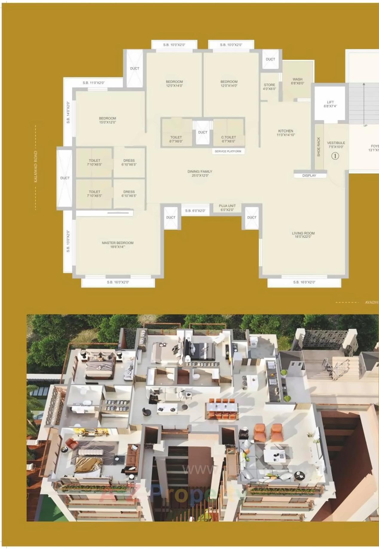 Layout of real estate project Madhav Mahal located at Vajdi, Rajkot, Gujarat