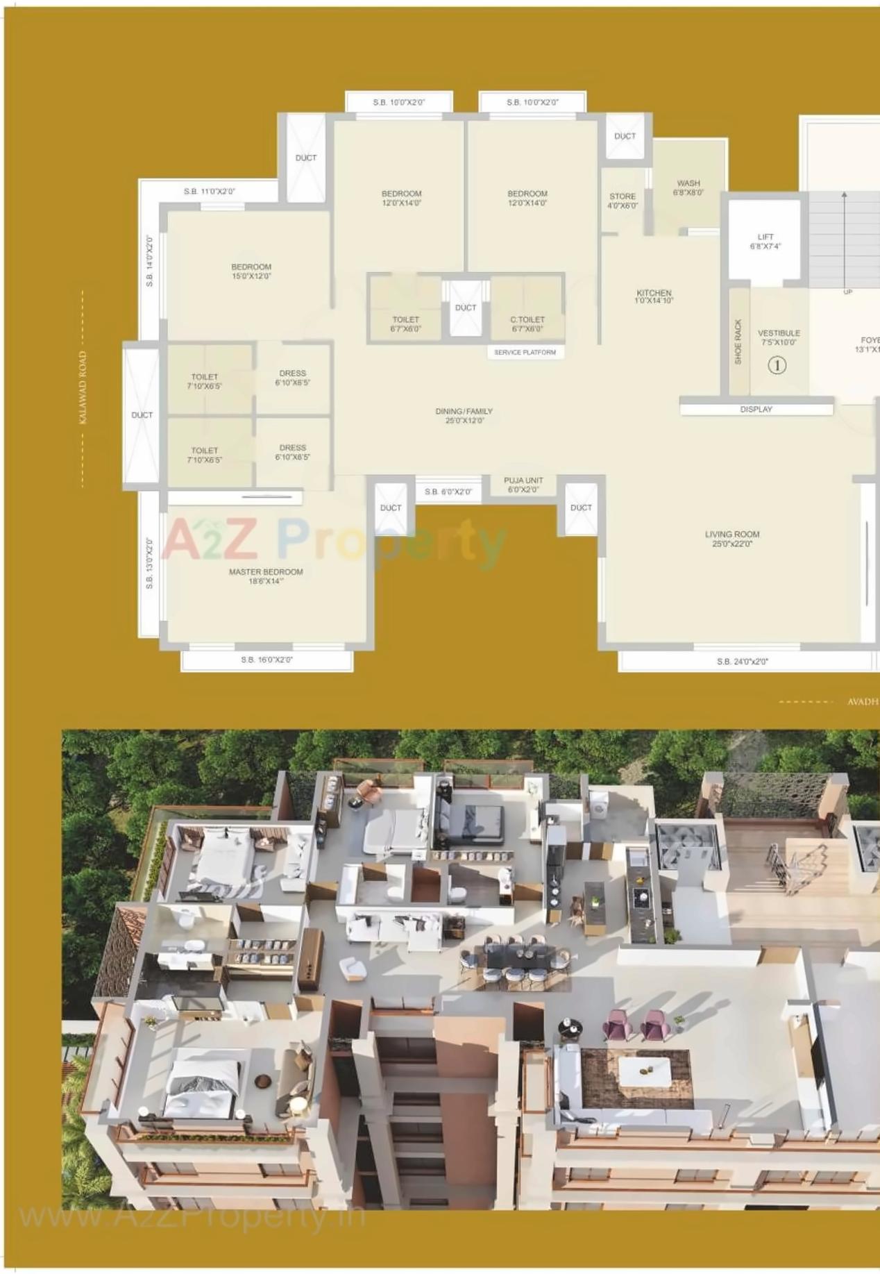 Layout of real estate project Madhav Mahal located at Vajdi, Rajkot, Gujarat