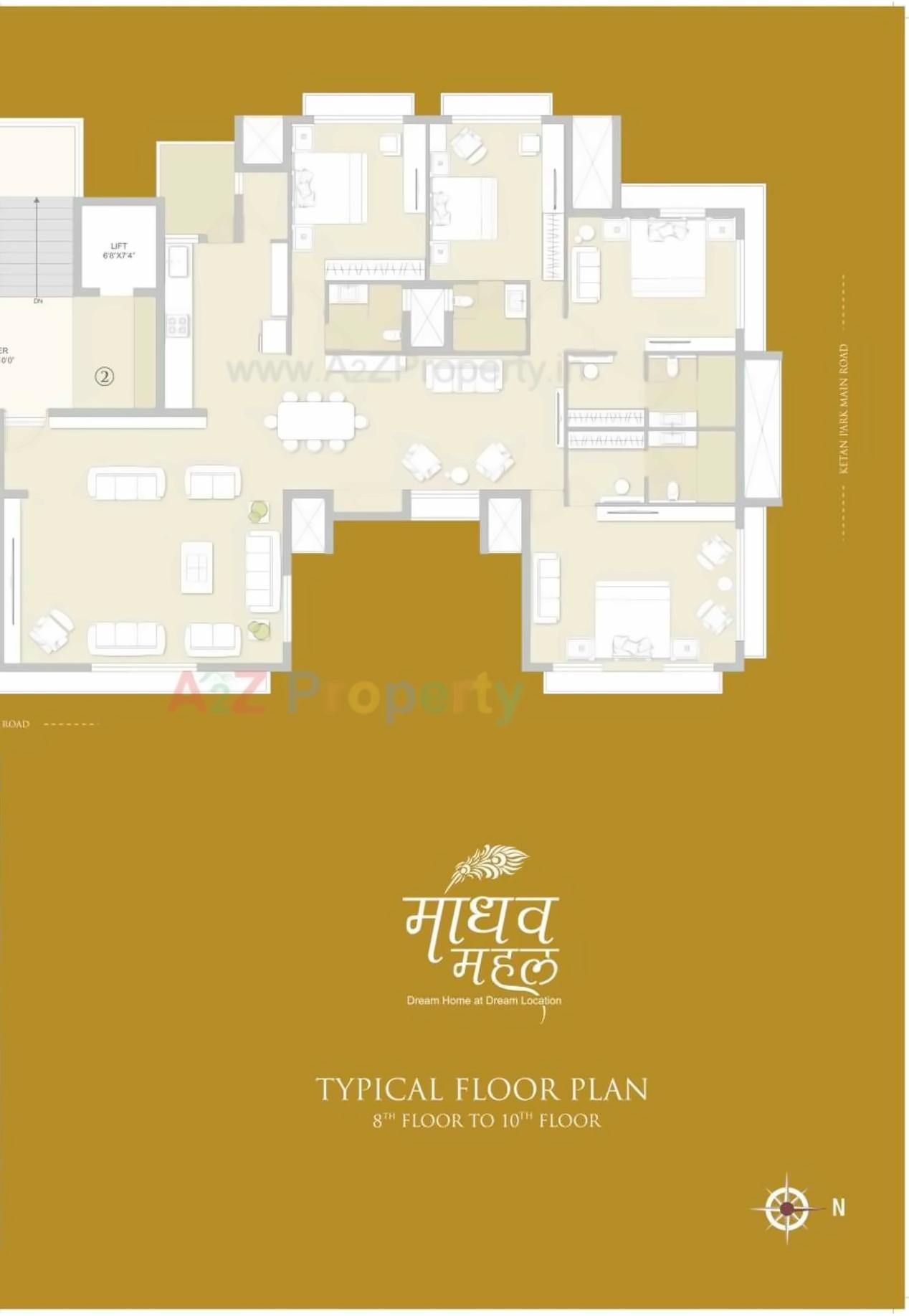 Layout of real estate project Madhav Mahal located at Vajdi, Rajkot, Gujarat