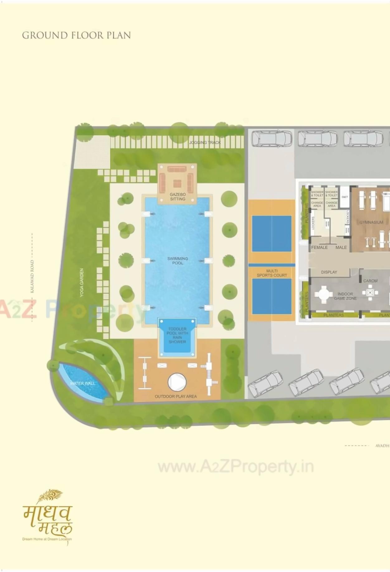 Layout of real estate project Madhav Mahal located at Vajdi, Rajkot, Gujarat