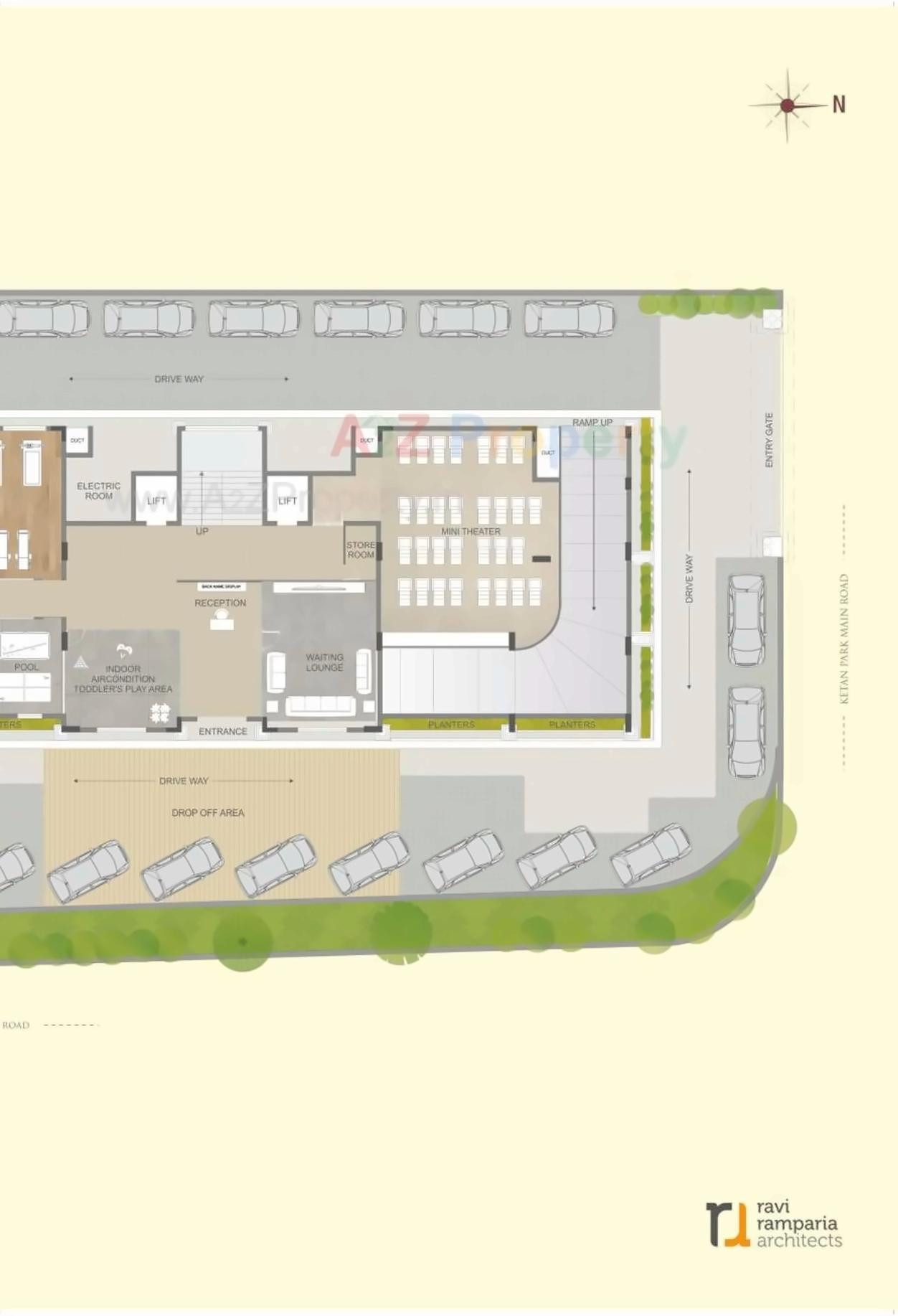 Layout of real estate project Madhav Mahal located at Vajdi, Rajkot, Gujarat