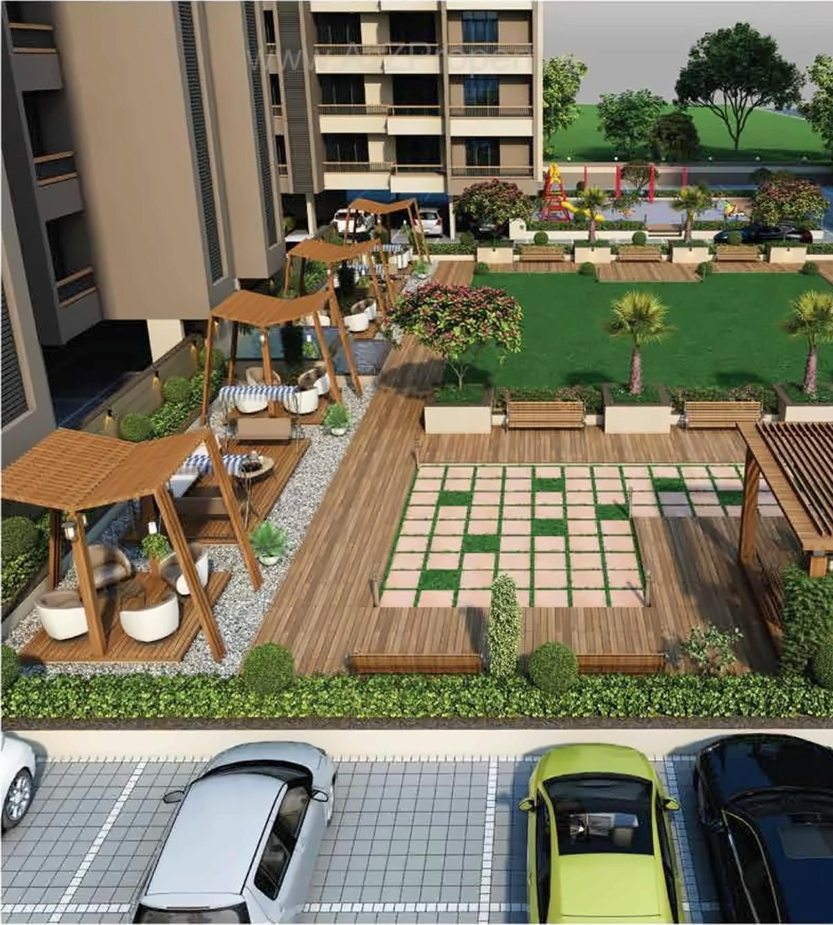 3D Elevation of real estate project Malabar Hills located at Munjka, Rajkot, Gujarat