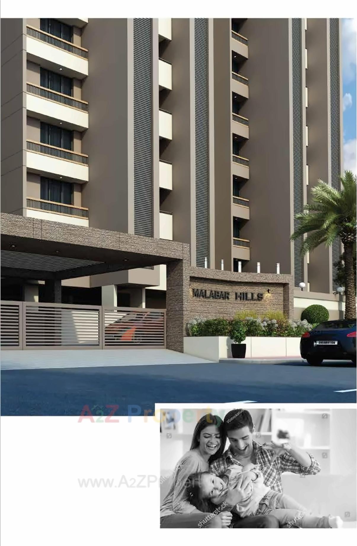 3D Elevation of real estate project Malabar Hills located at Munjka, Rajkot, Gujarat