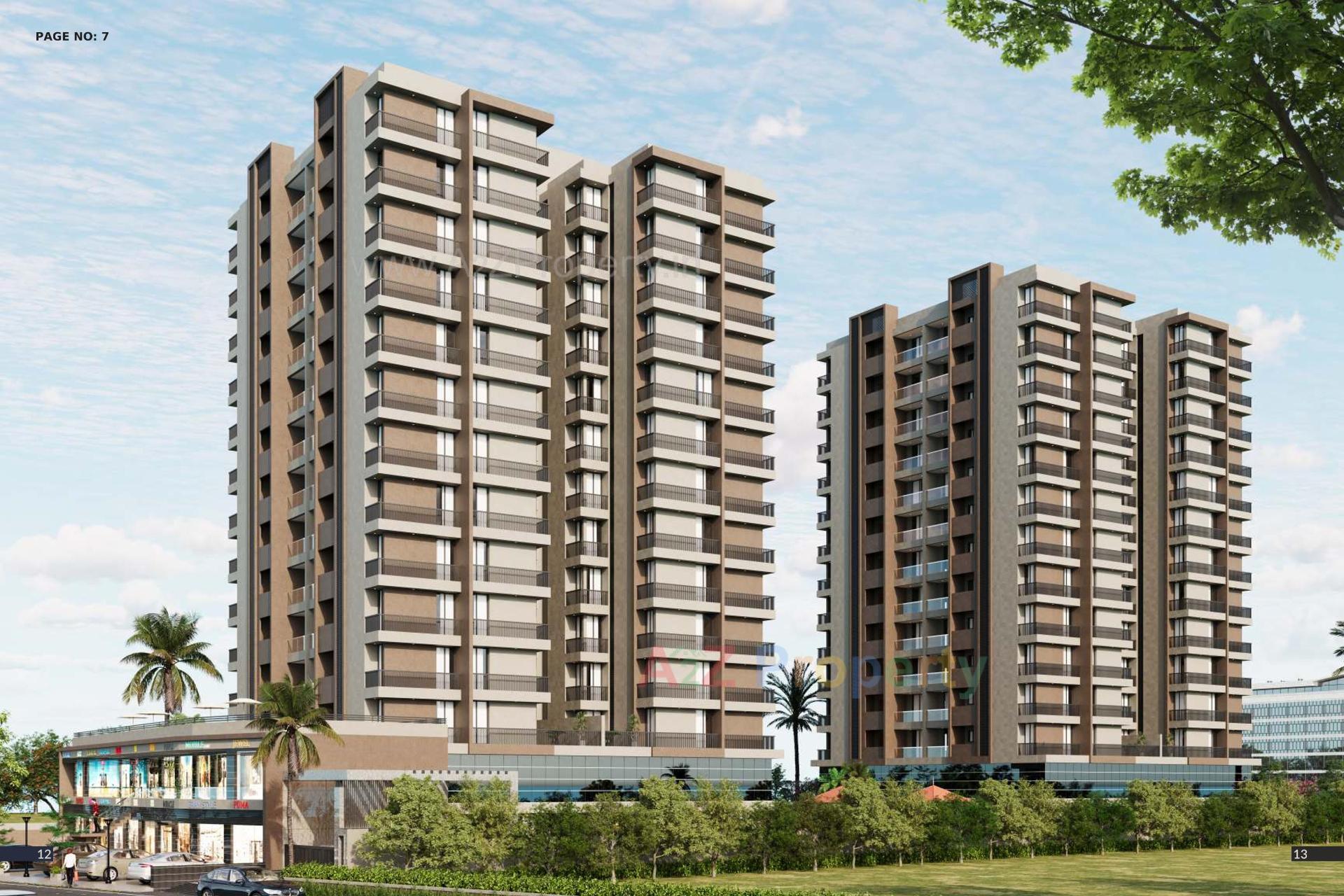 3D Elevation of real estate project Malabar West located at Mavdi, Rajkot, Gujarat