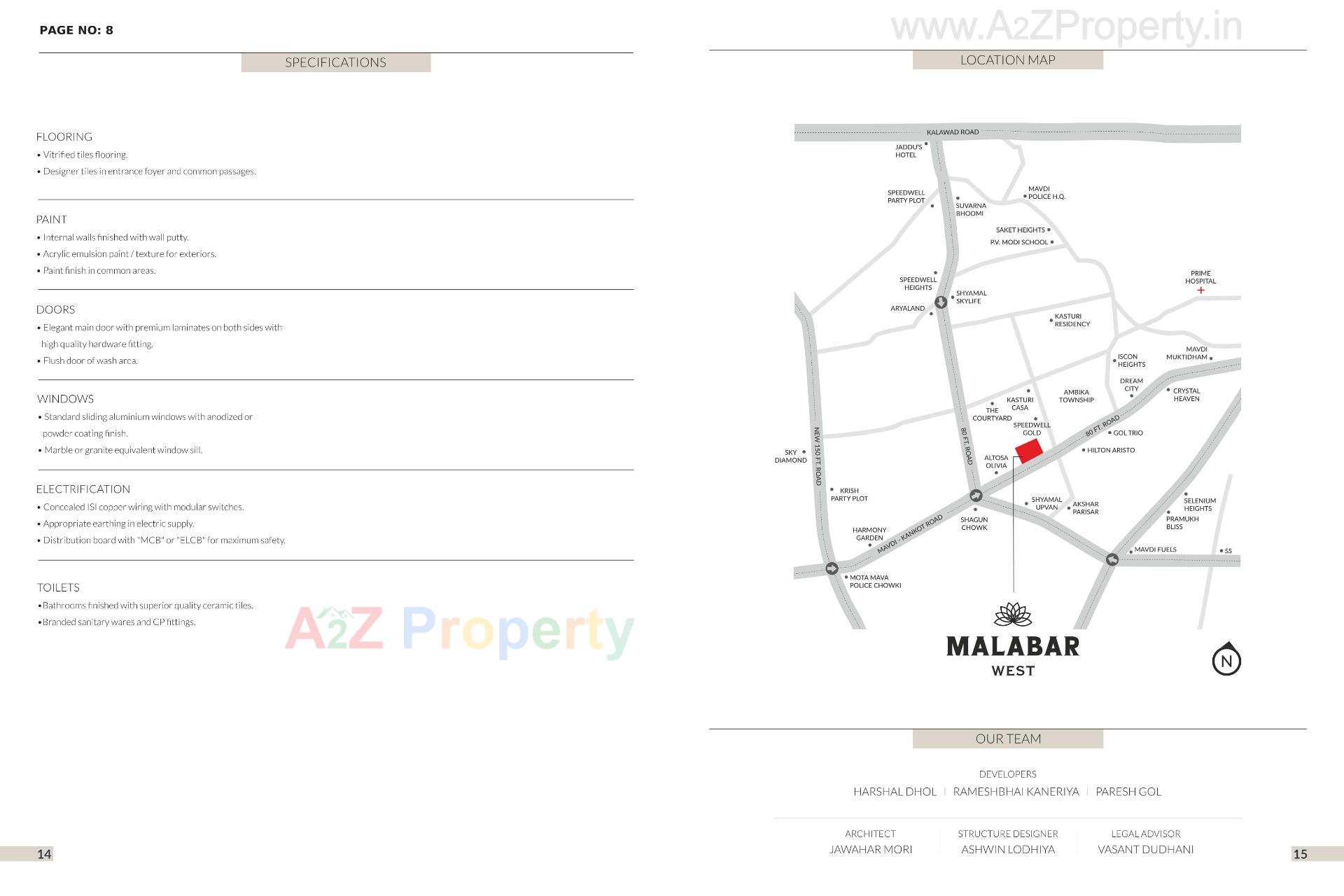  of real estate project Malabar West located at Mavdi, Rajkot, Gujarat