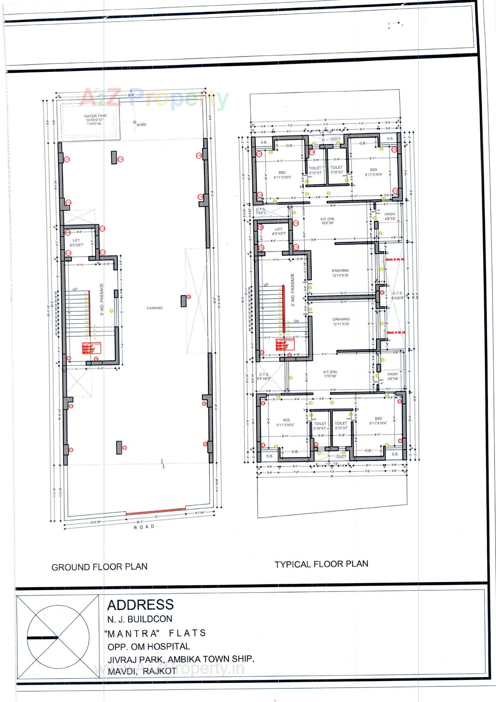 Layout of real estate project Mantra Flats located at Rajkot, Rajkot, Gujarat