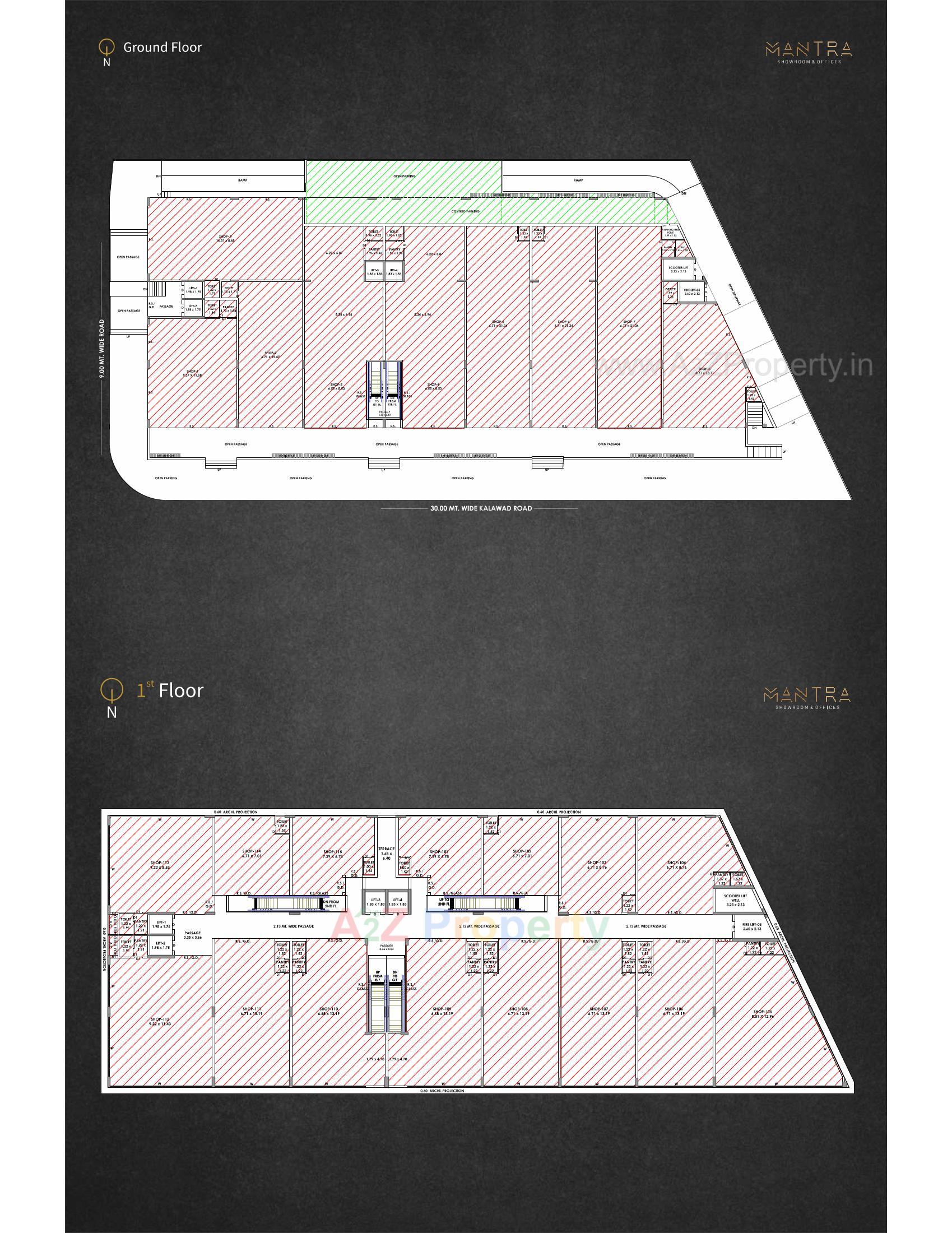 Layout of real estate project Mantra located at Nanamava, Rajkot, Gujarat
