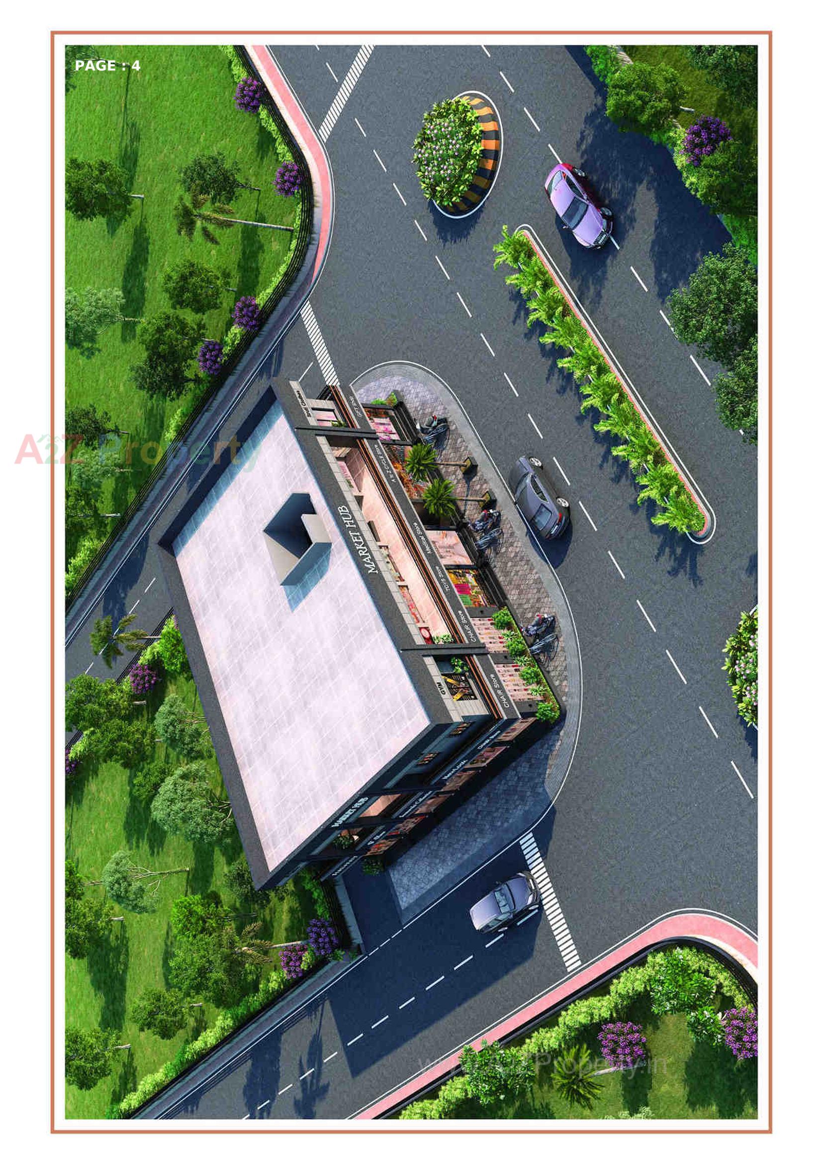 3D Elevation of real estate project Market Hub located at Rajkot, Rajkot, Gujarat