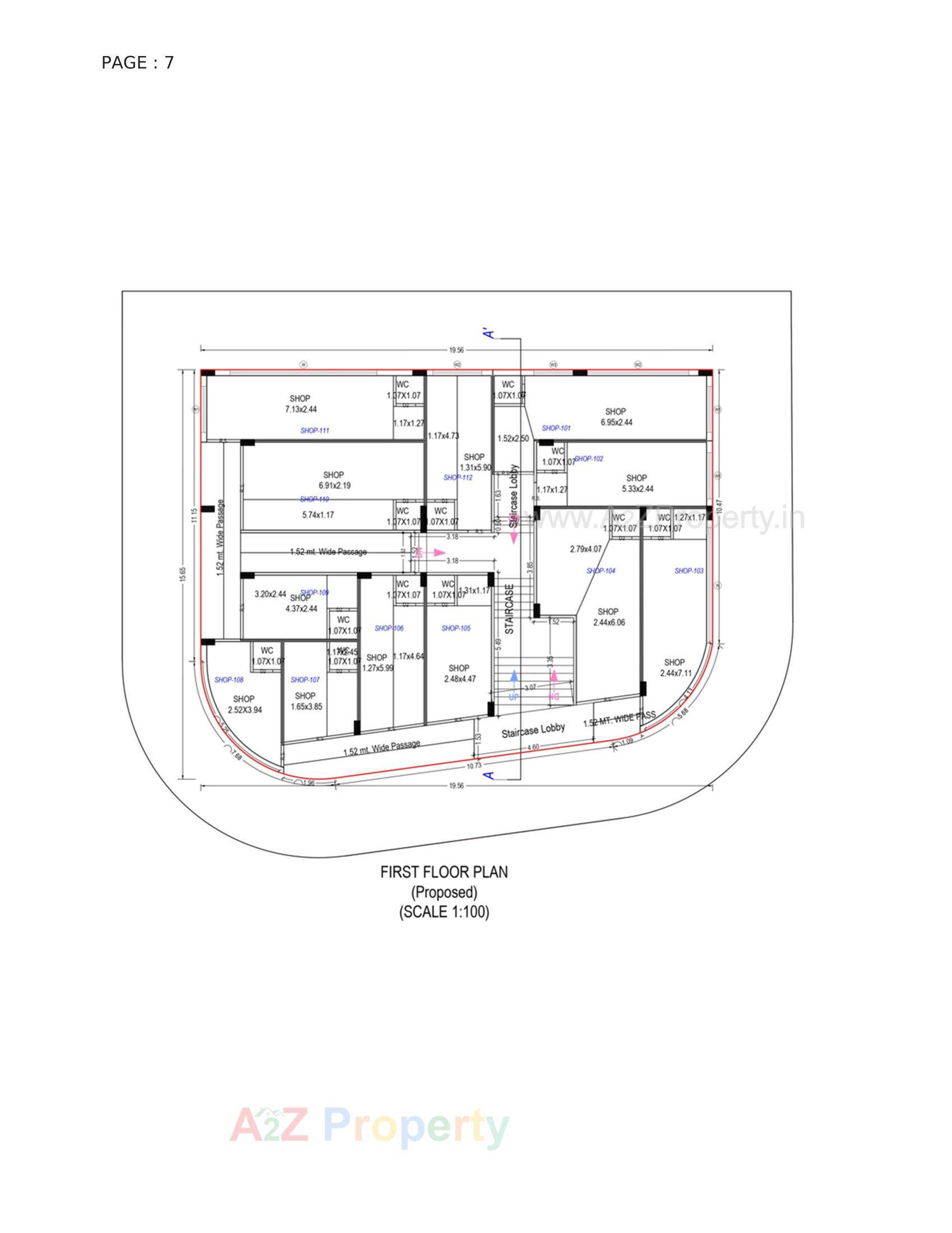 Layout of real estate project Market Hub located at Rajkot, Rajkot, Gujarat