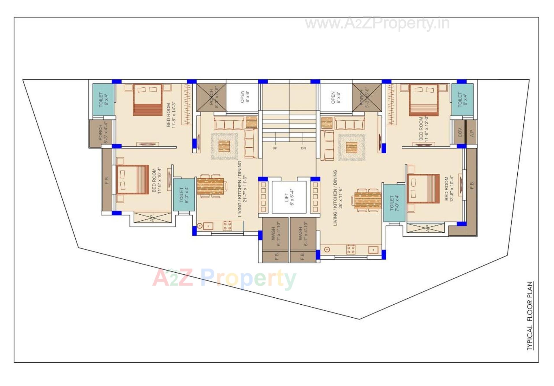 Layout of real estate project Maruti Appartment located at Metoda, Rajkot, Gujarat