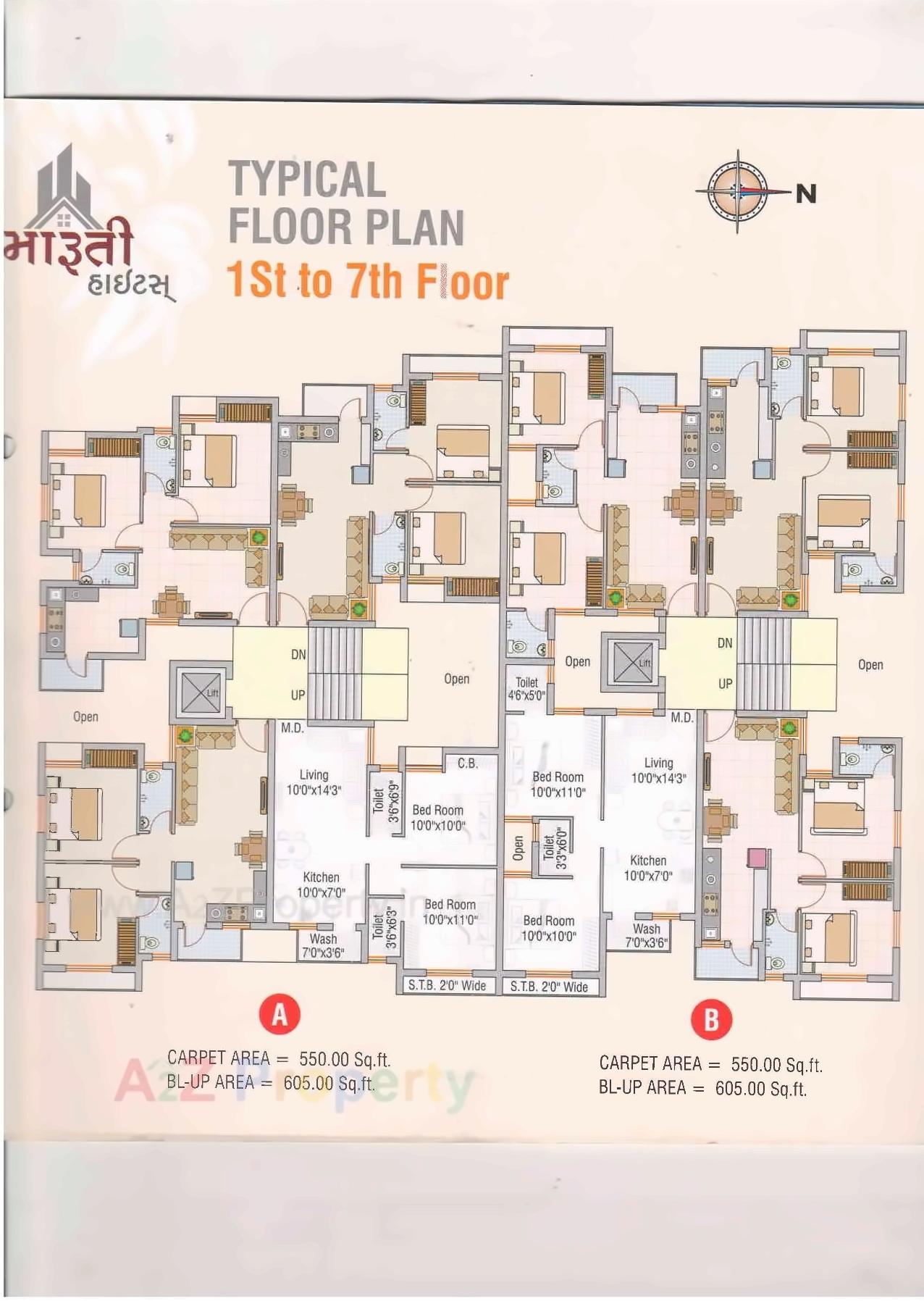Layout of real estate project Maruti Hights located at Kotharia, Rajkot, Gujarat