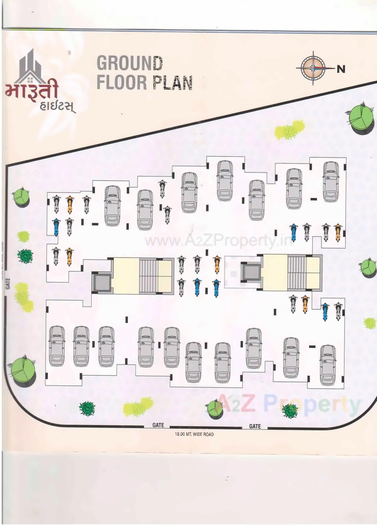 Layout of real estate project Maruti Hights located at Kotharia, Rajkot, Gujarat